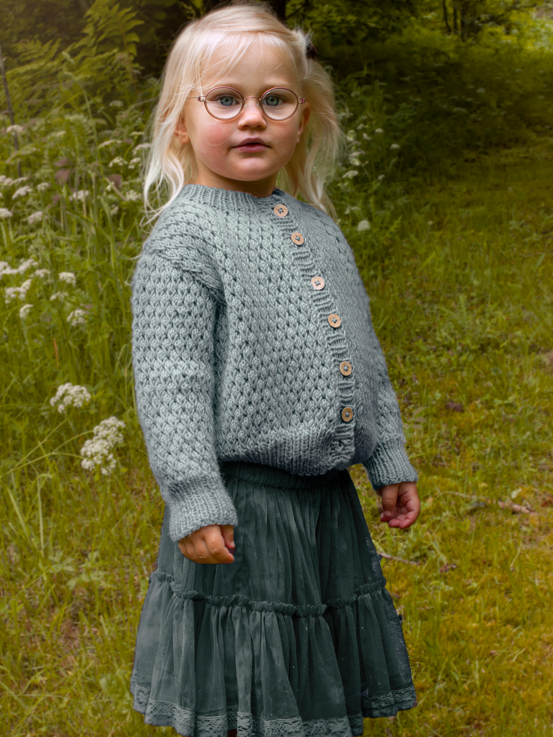 STAVA jacka ensfärgad lys petrol