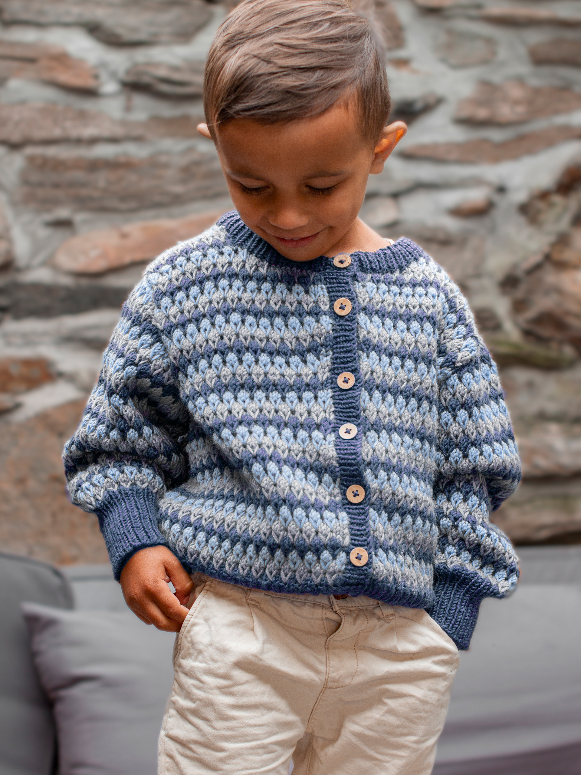 STAVA jacka ränder denim