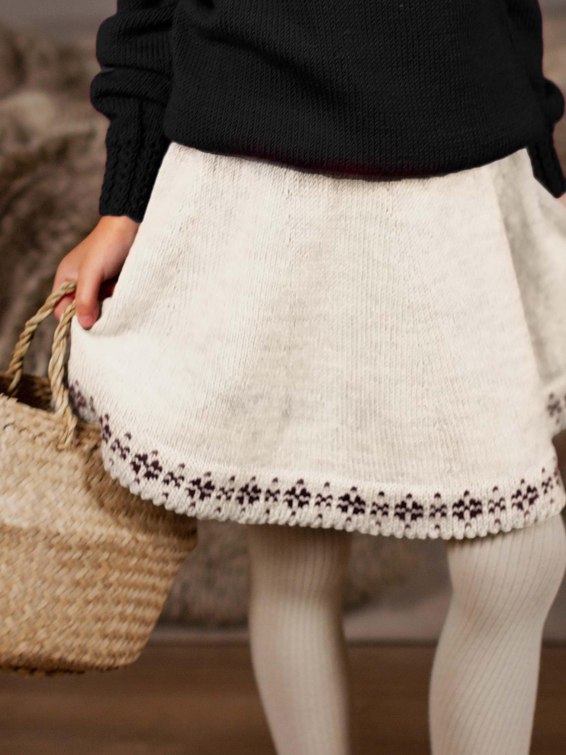 STJÄRNKJOL kitt/svart