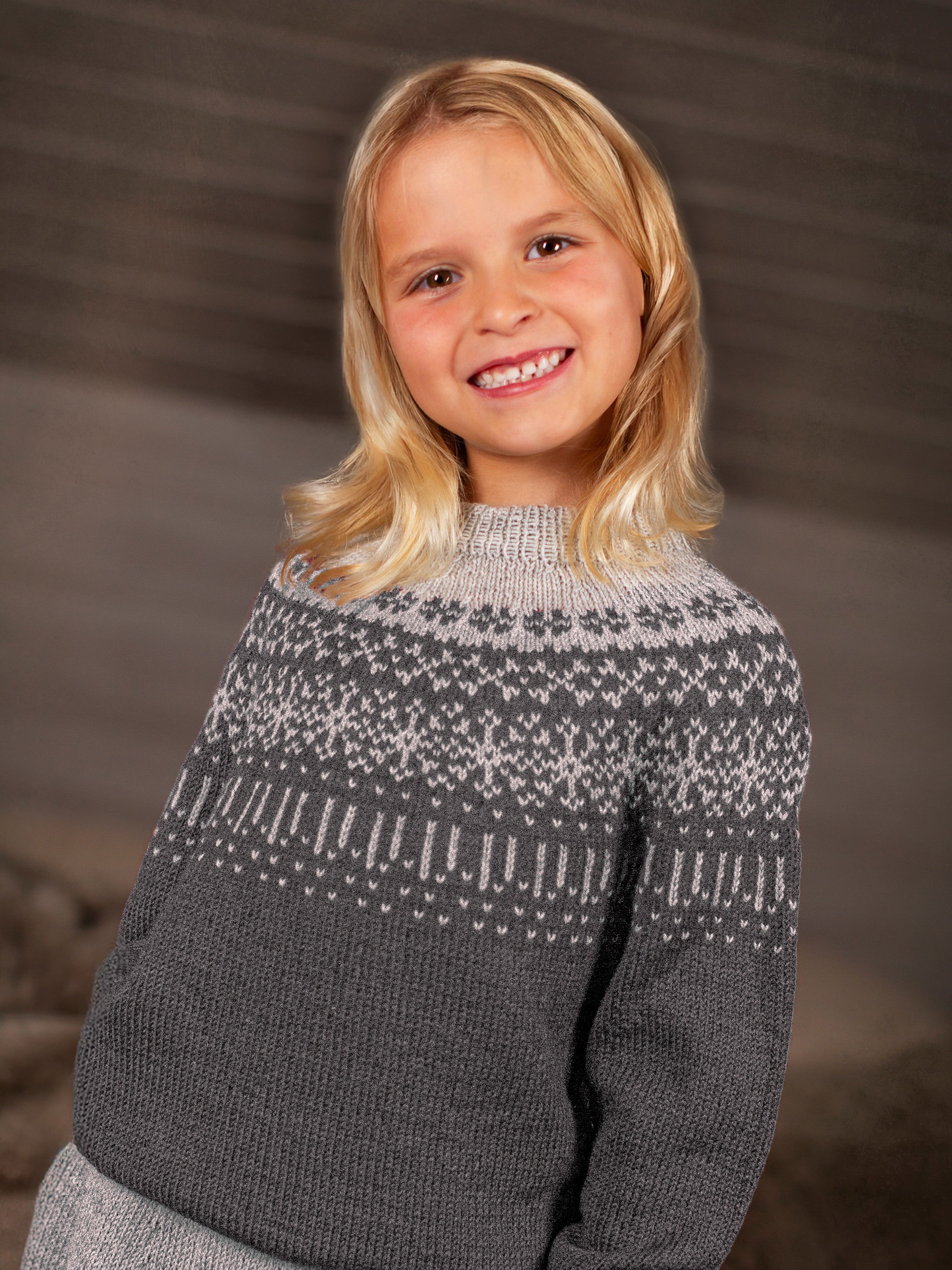 STJÄRNFALL tröja barn koksgrå