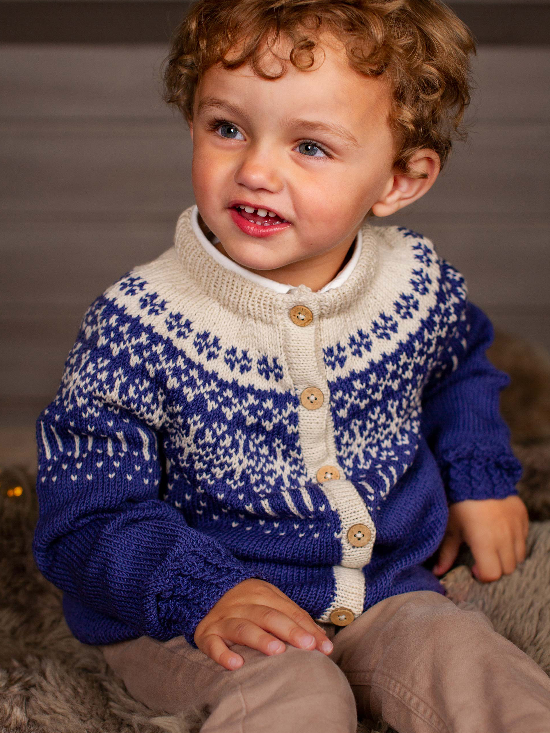 STJÄRNFALL jacka barn blå/kitt