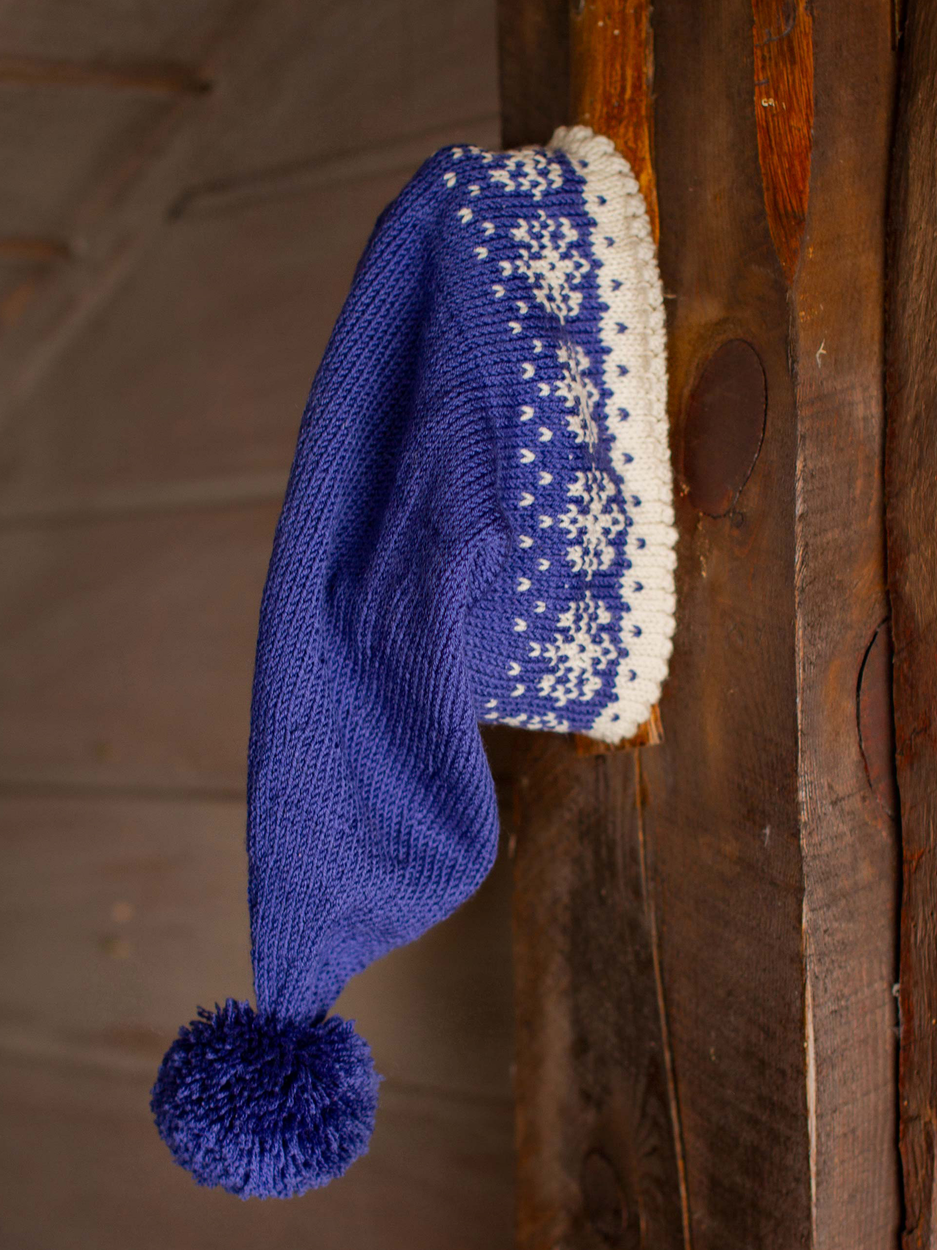 STJÄRNFALL tomteluva blå/kitt