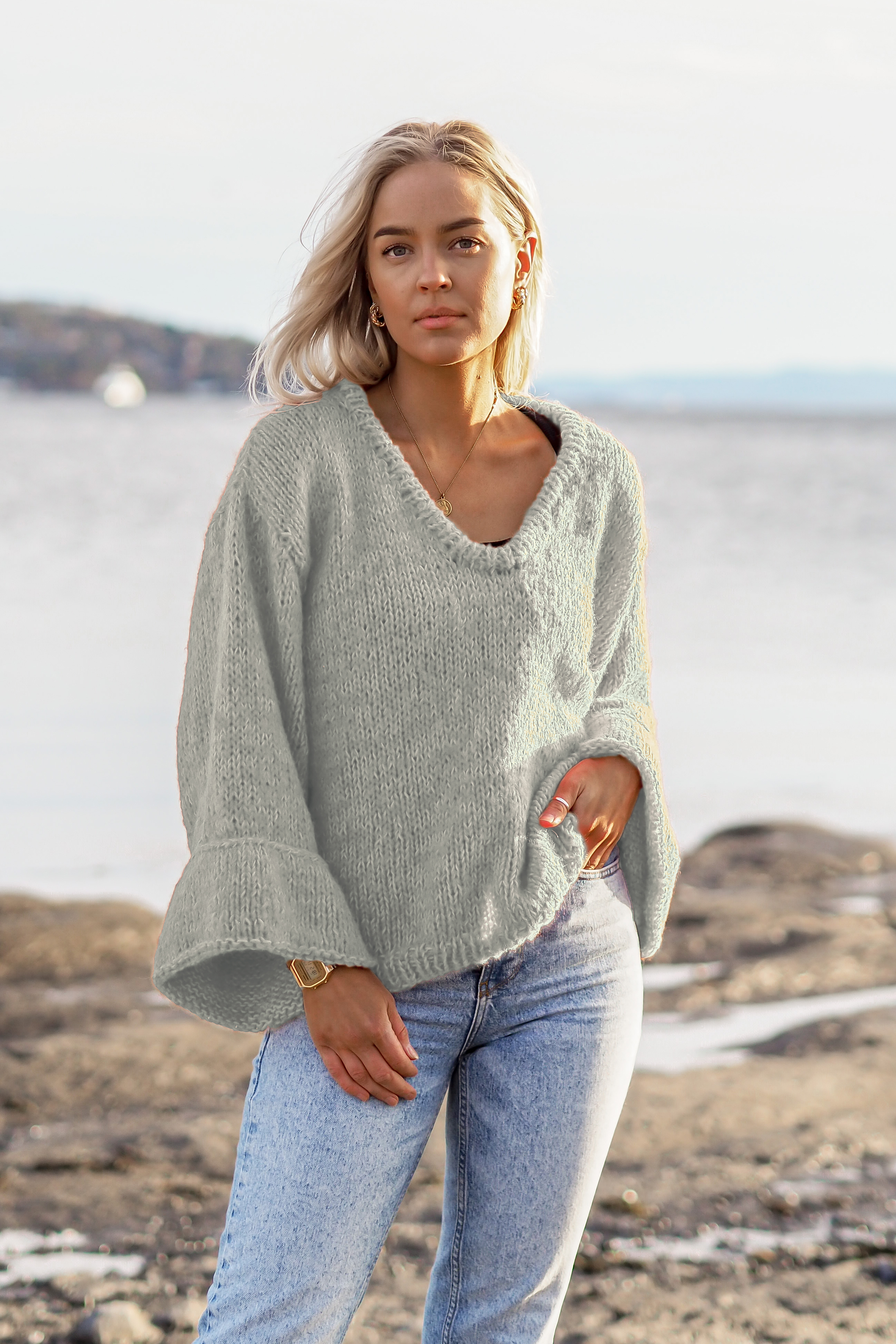 Tagetes tröja  dus grågrön