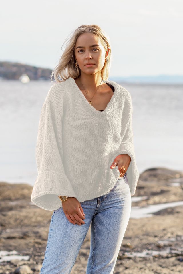 Tagetes tröja naturvit