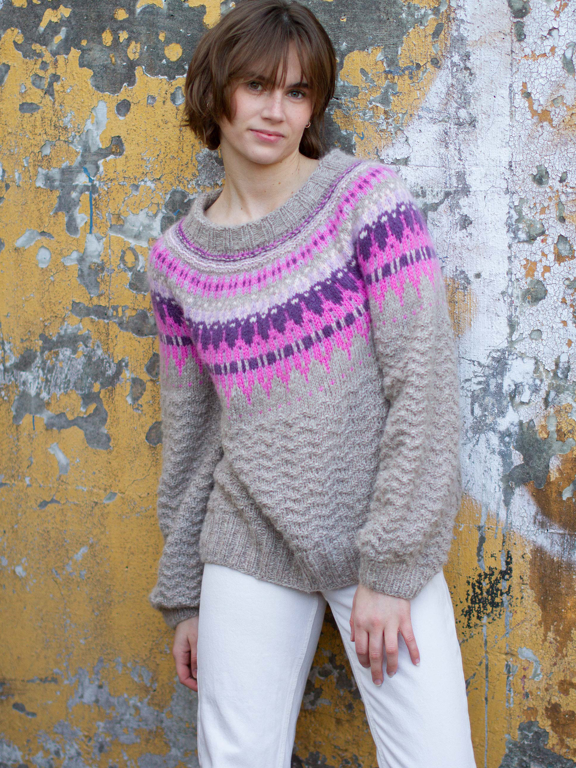 TRUE COLORS tröja lilarosa