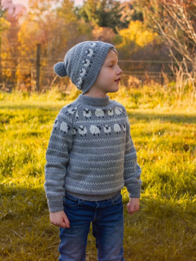 ULLAN tröjan & mössan mini gråmelerad