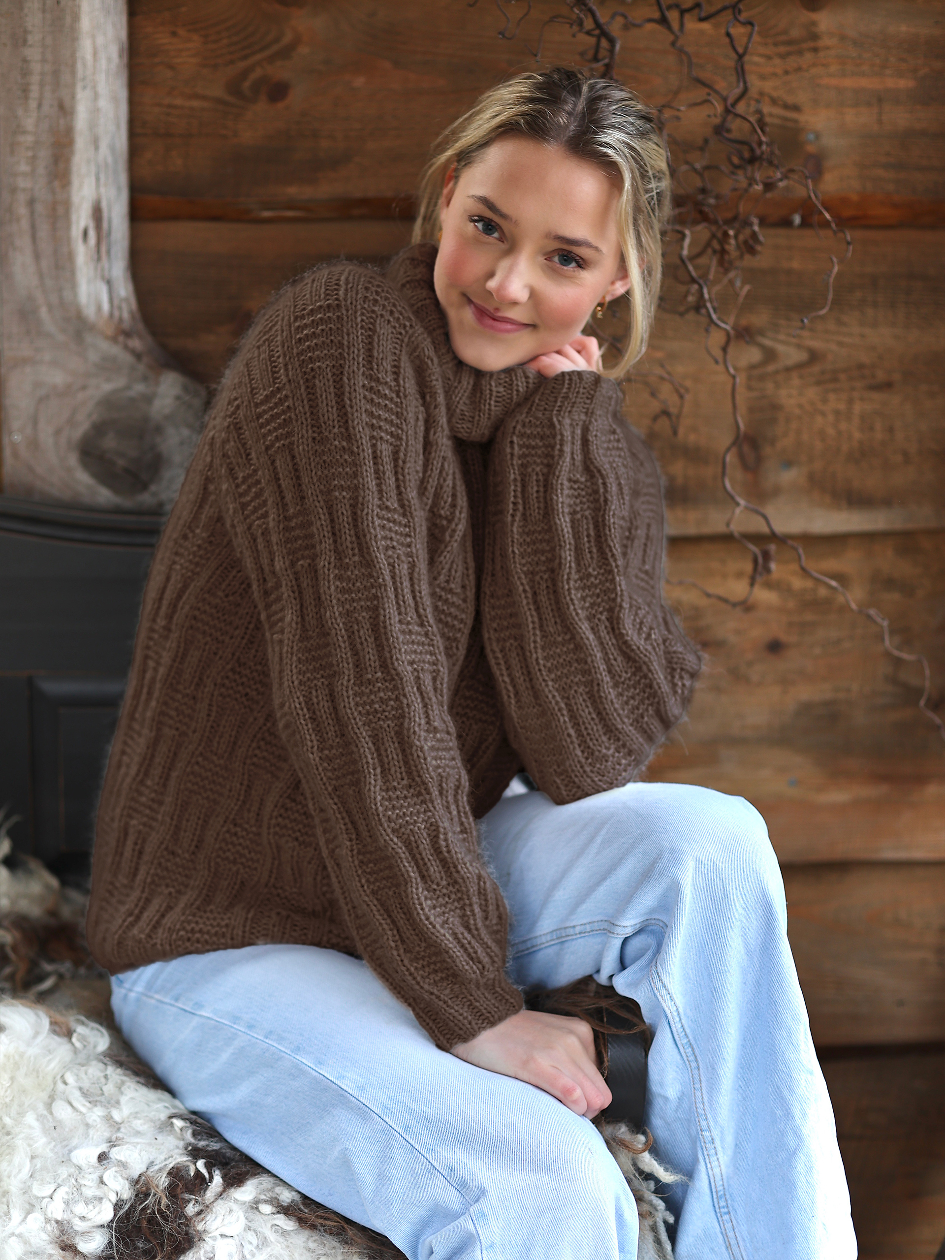 VAGA tröja ljus brun