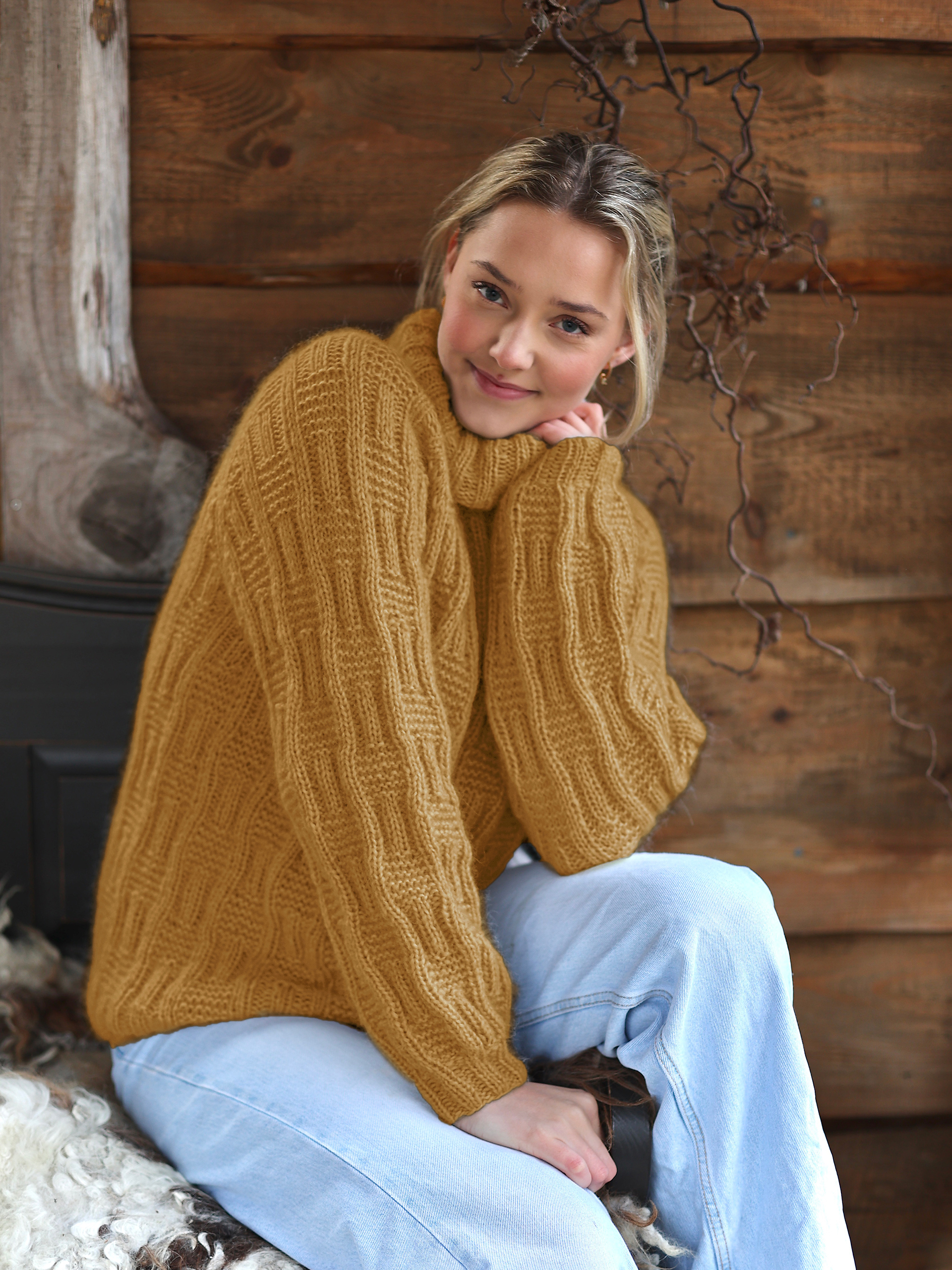 VAGA tröja ockragul