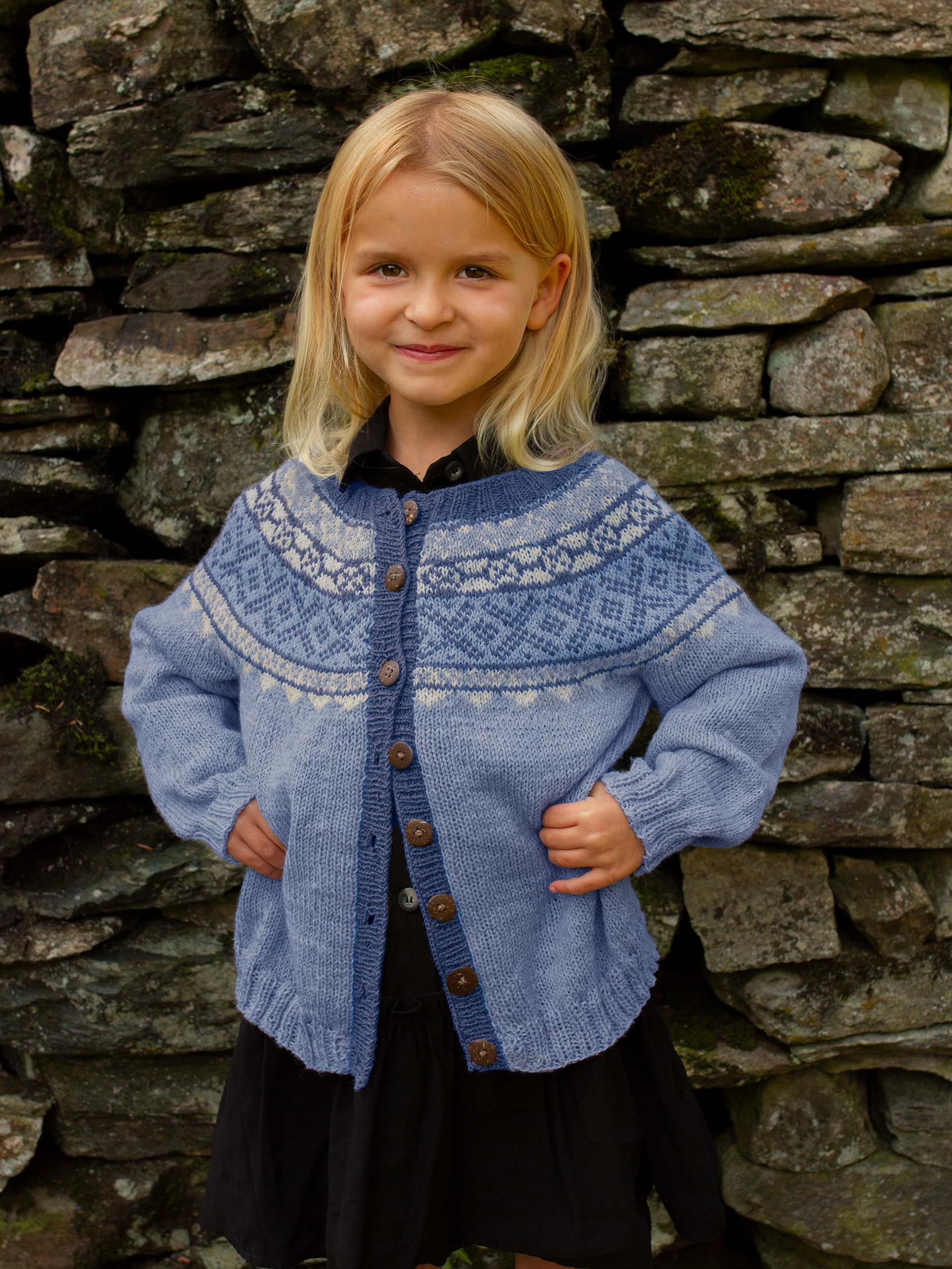 Vigga cardigan ljus blå