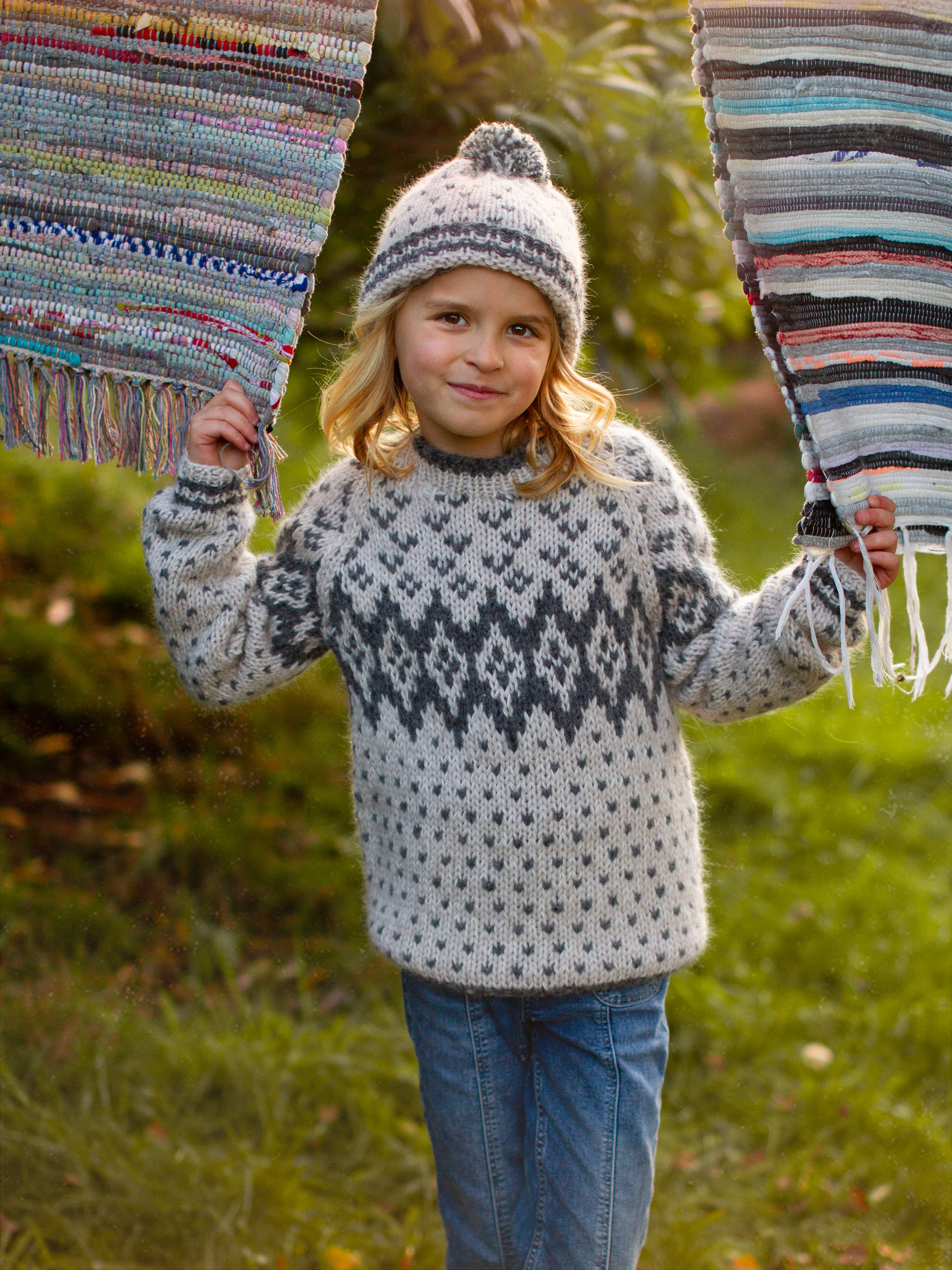 VIKSEMARKA tröja & mössa sand