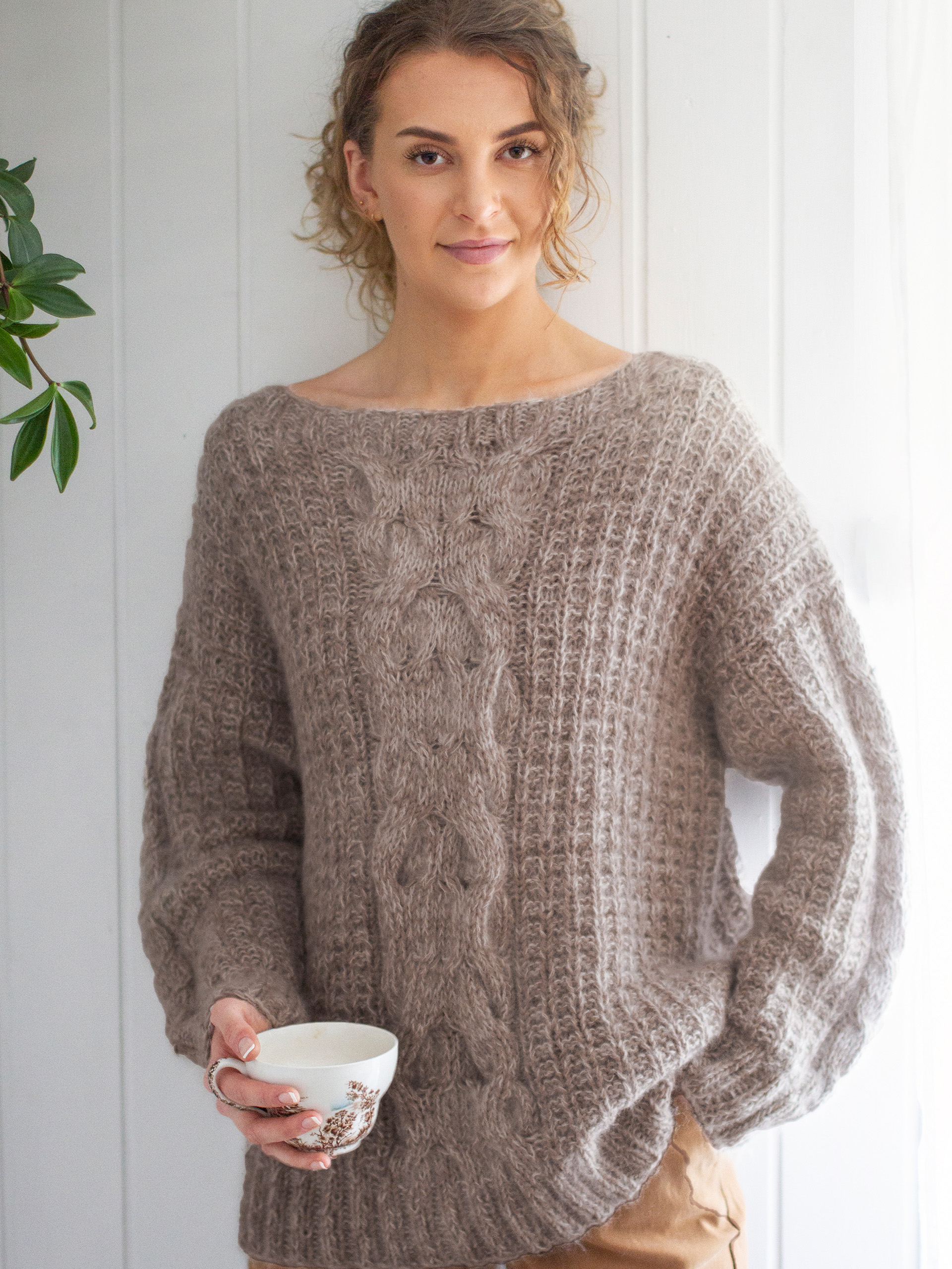 VIVENDEL tröja brunmelerad