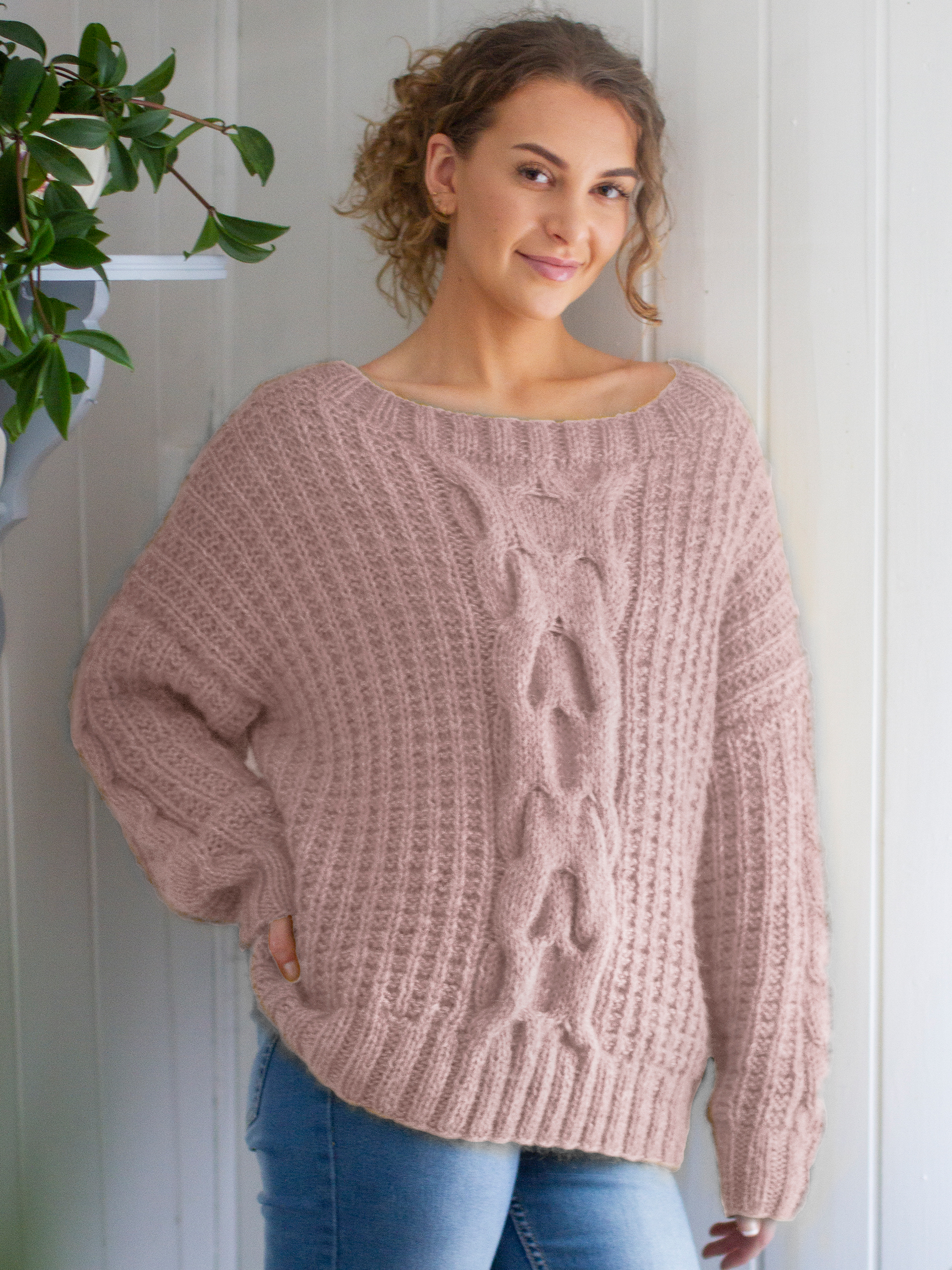 VIVENDEL tröja puderrosa