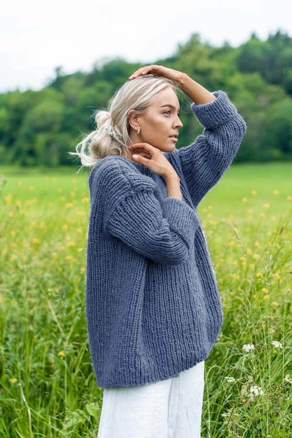 VL tröja støvet denim