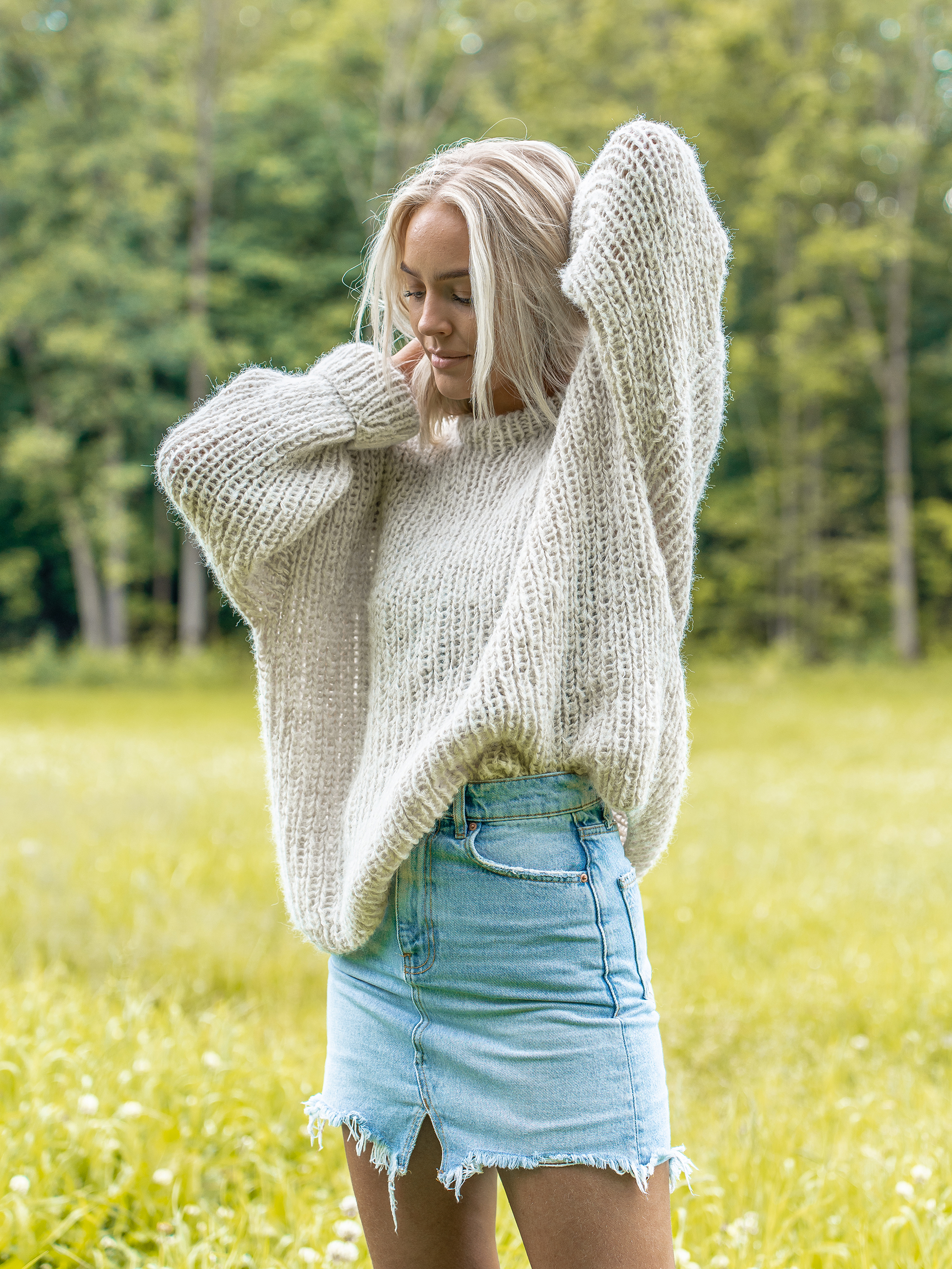 VL tröja støvet offwhite