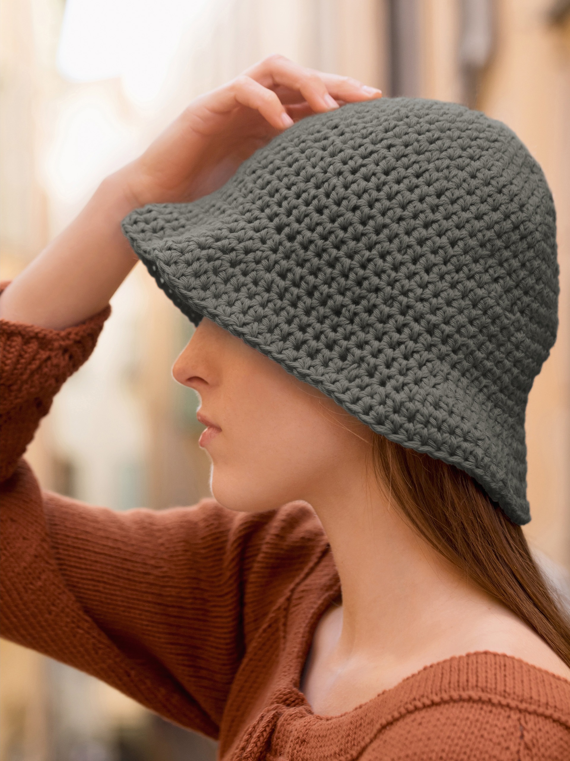 07-11b Daisy bøttehatt