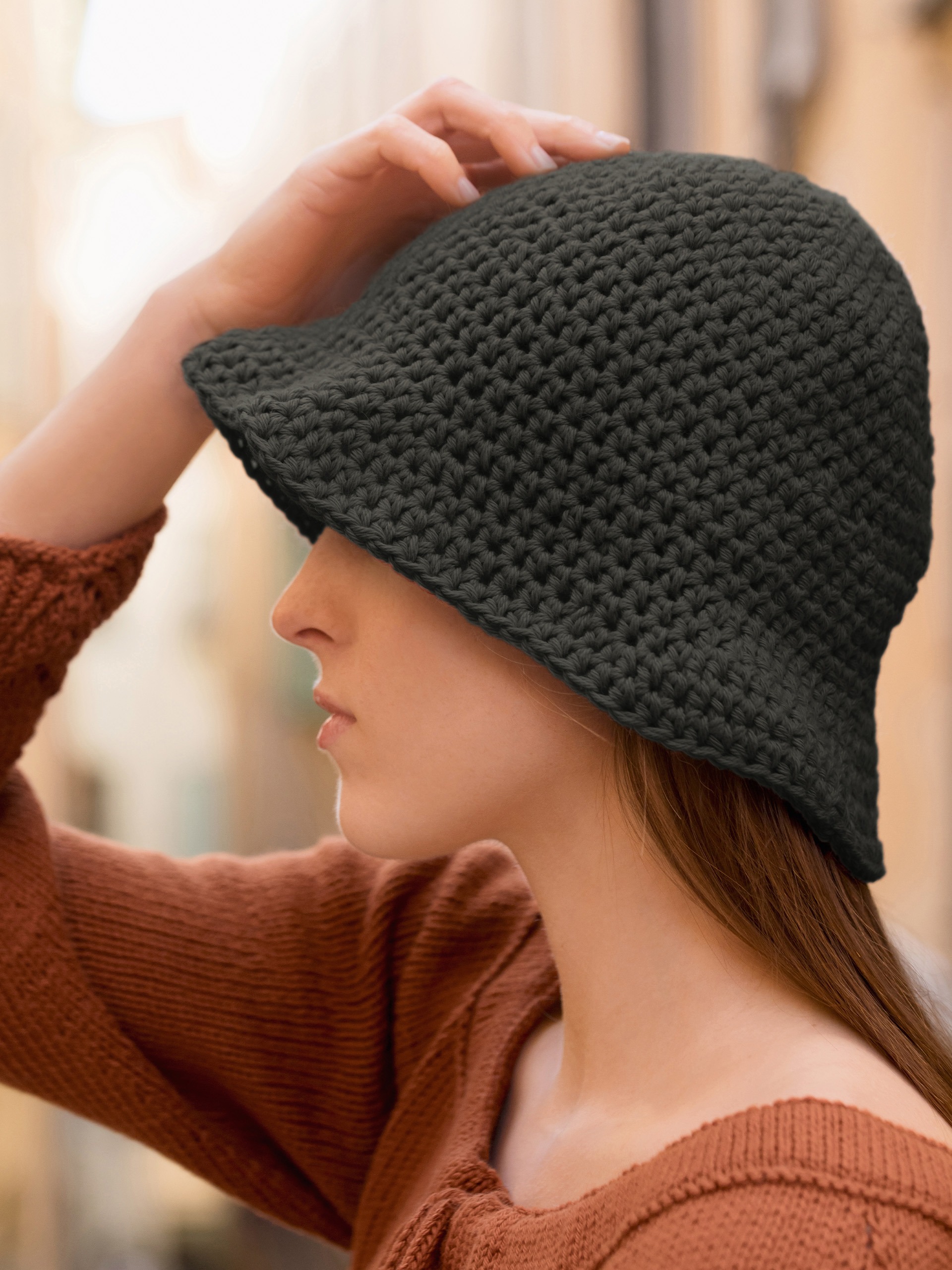 07-11c Daisy bøttehatt