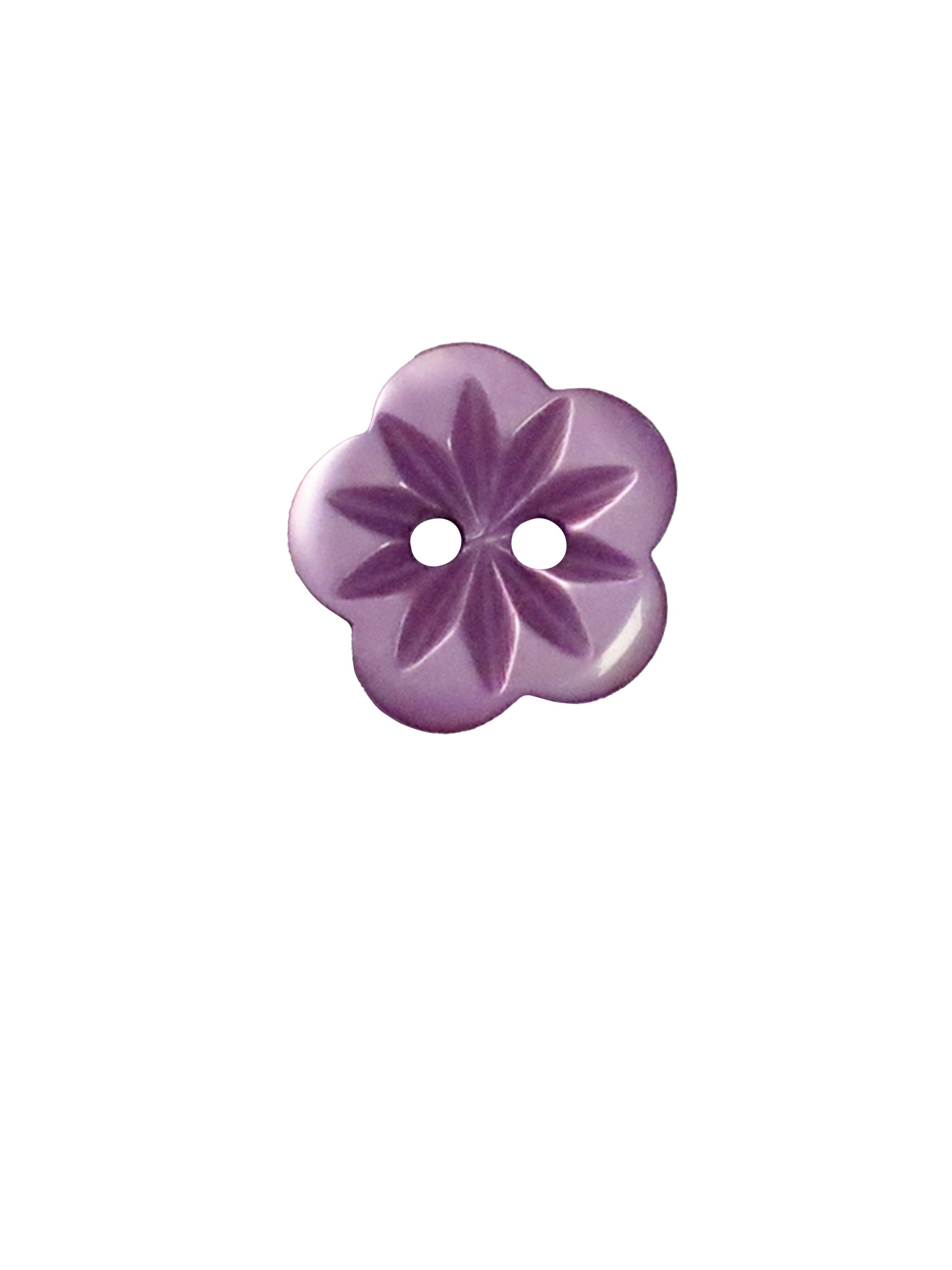 Knapp med blomma - 15 mm - Lavendel