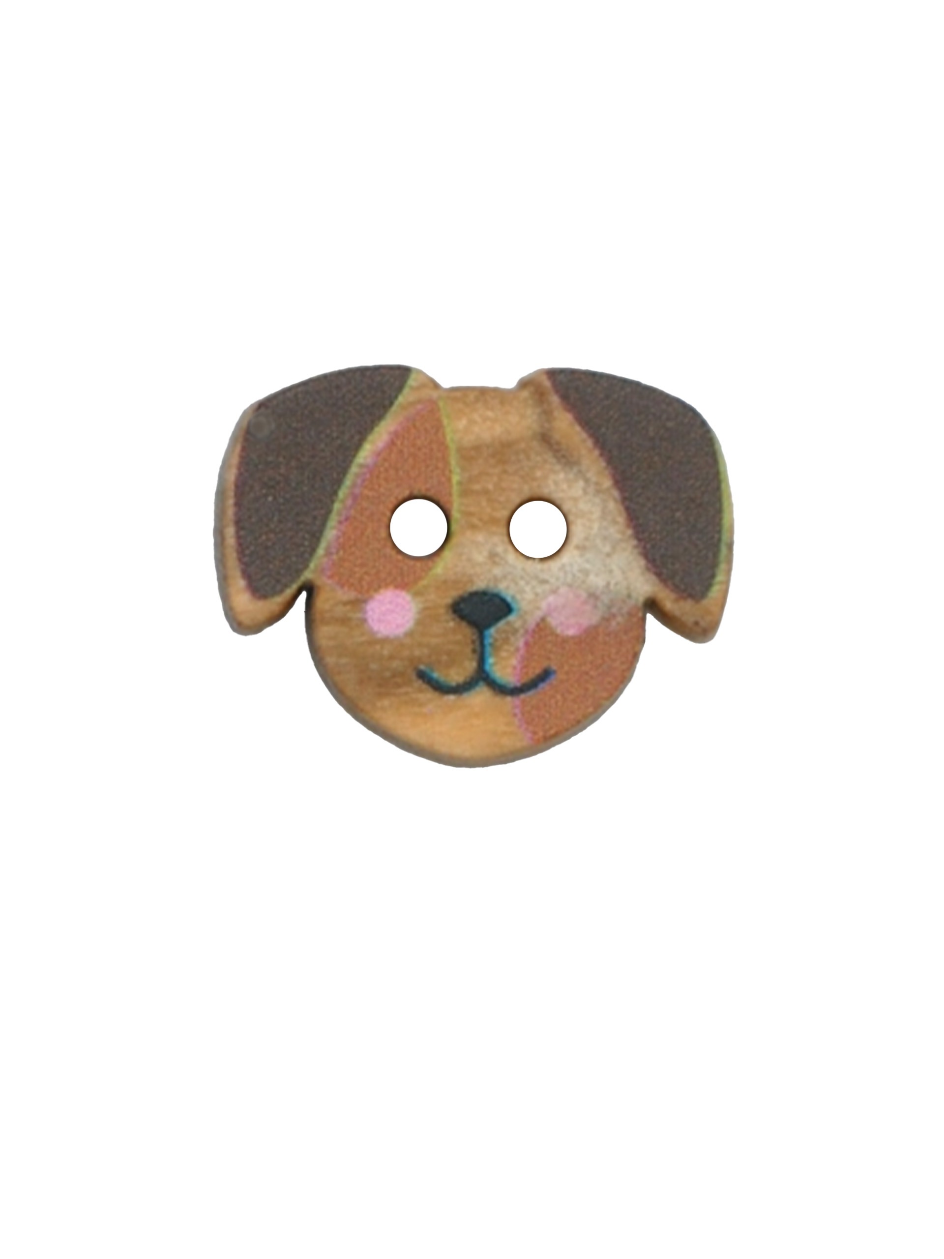 Träknapp med hund - 15 mm