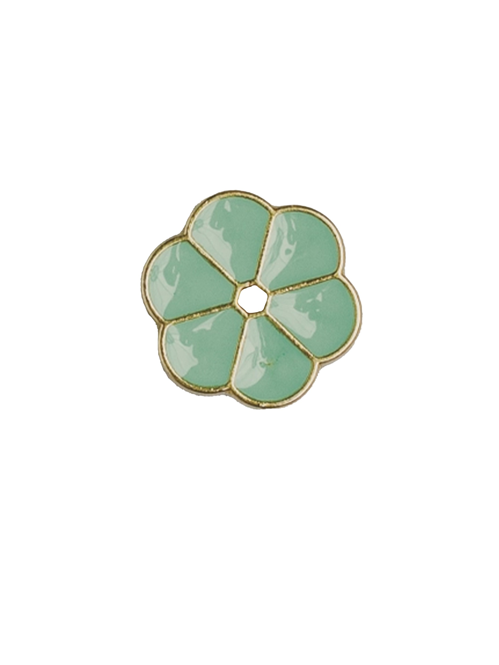Knapp med blomma - 12,5 mm - Mint