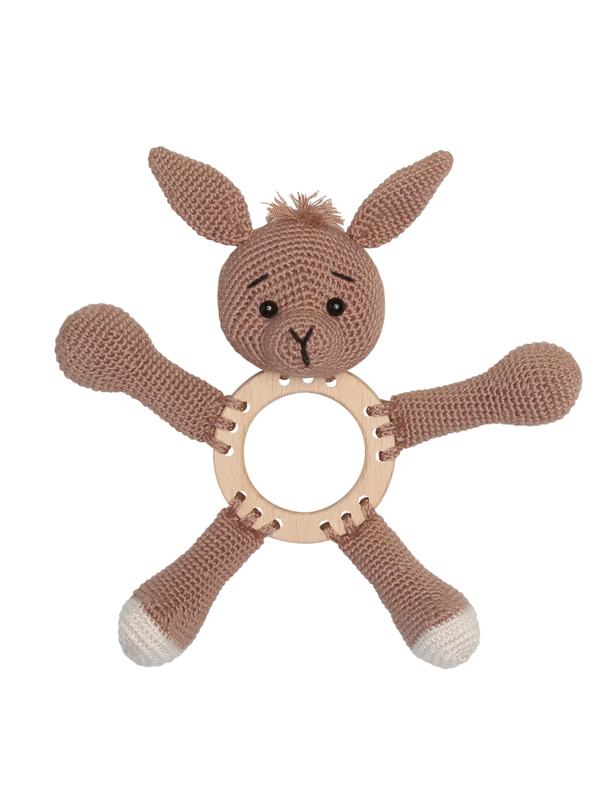 Bunny on ring - brun