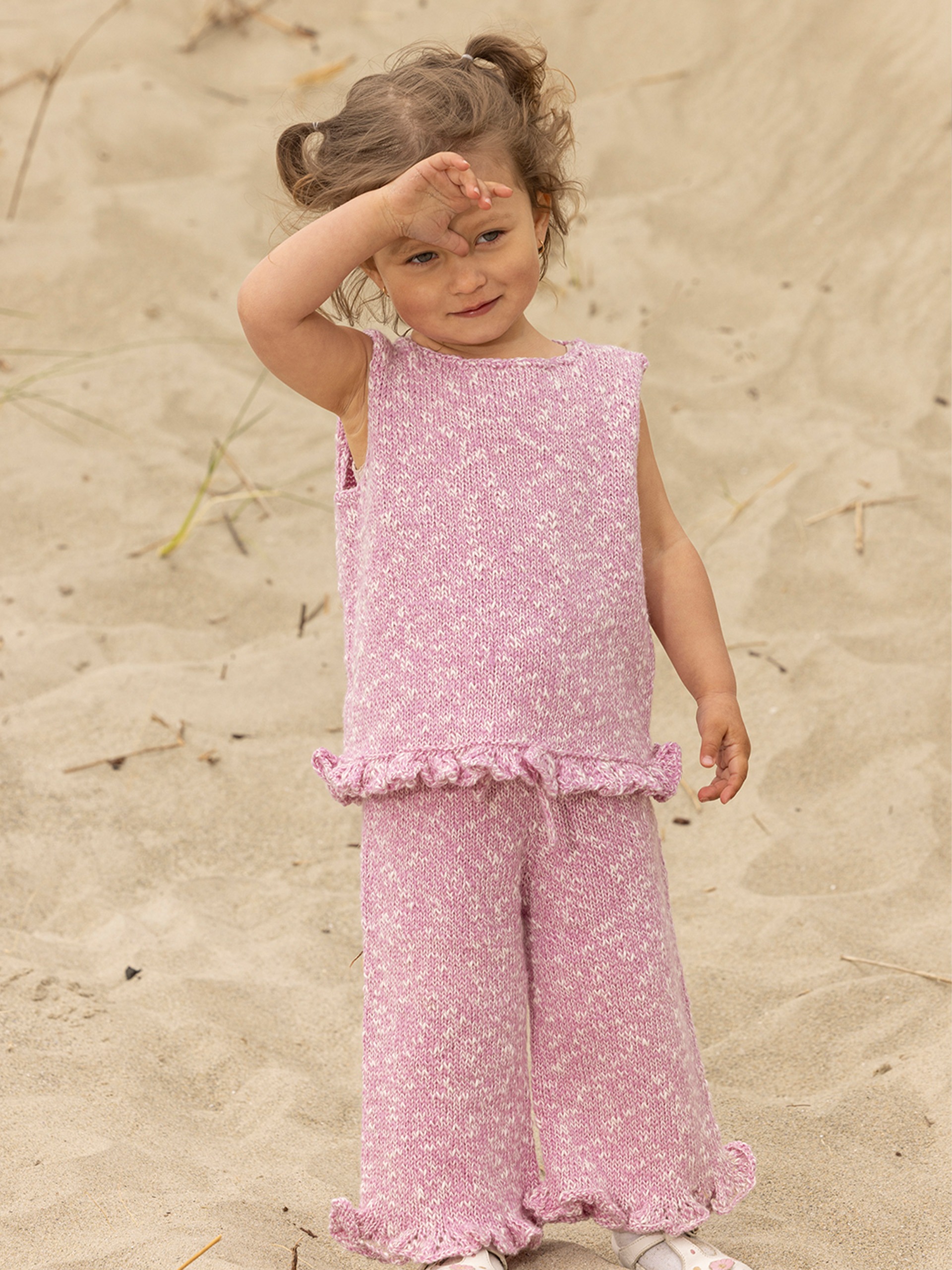 2614-1a Sandrose topp og bukse