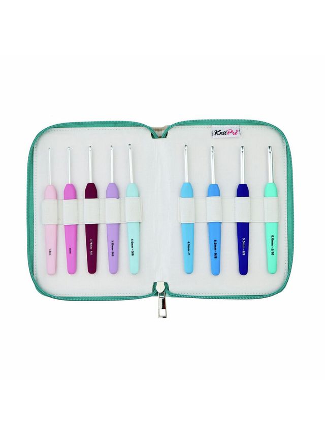 Waves, 2,0–6,0 mm – Deluxe-set med virknålar med soft feel-handtag