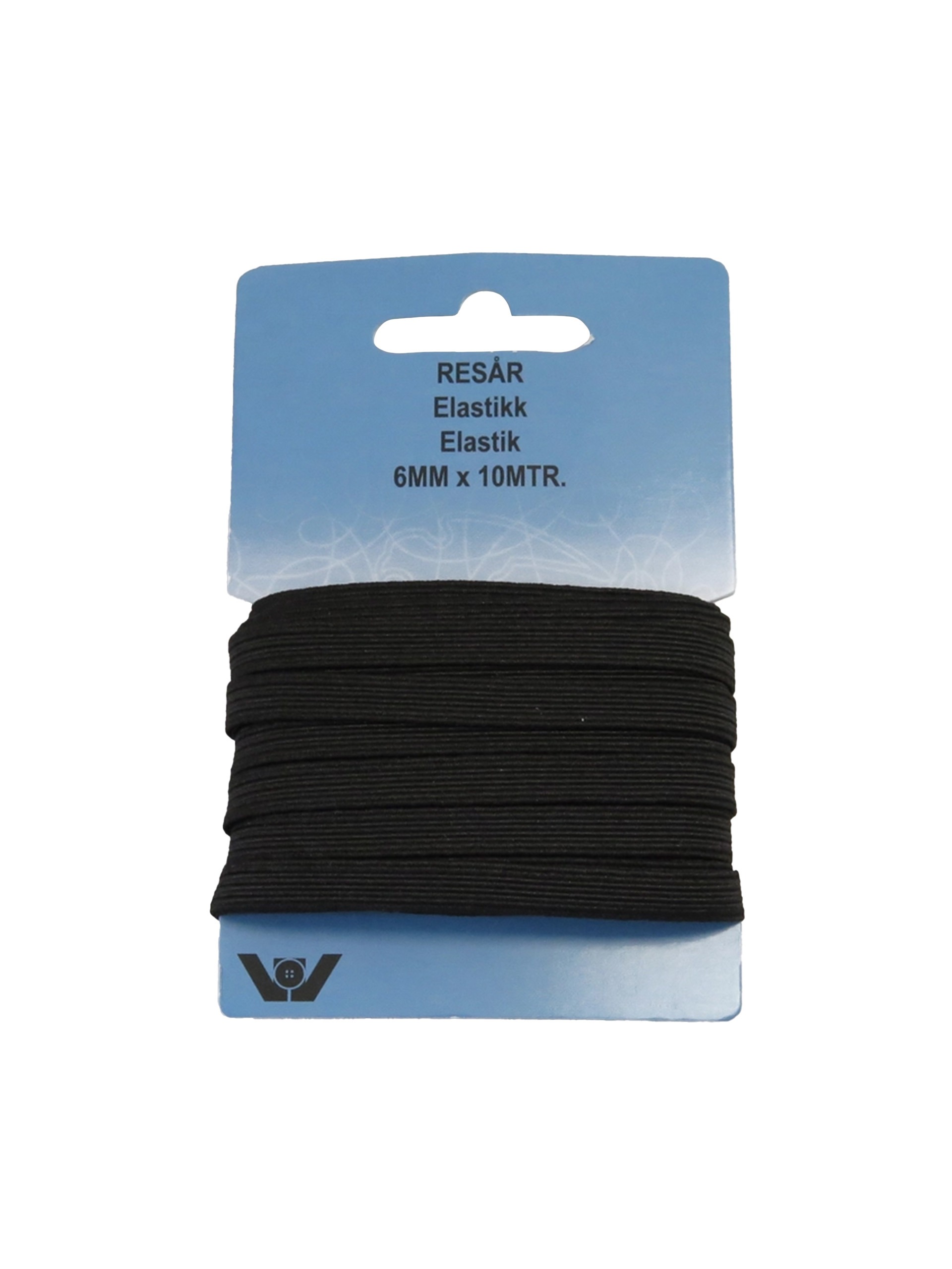 Resårband - 10mm - Svart