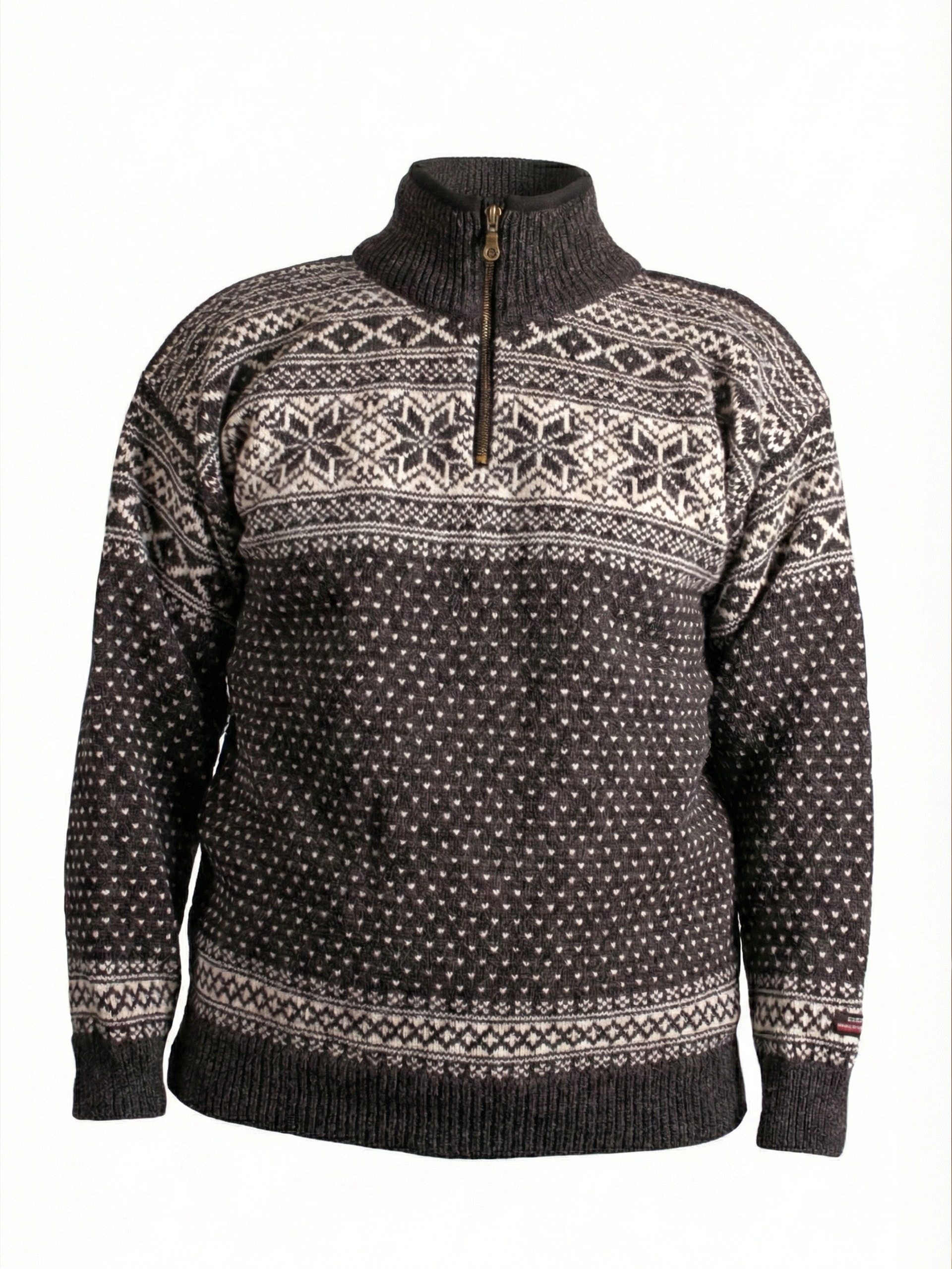 Str. L - Setesdal unisex genser m/zip koks