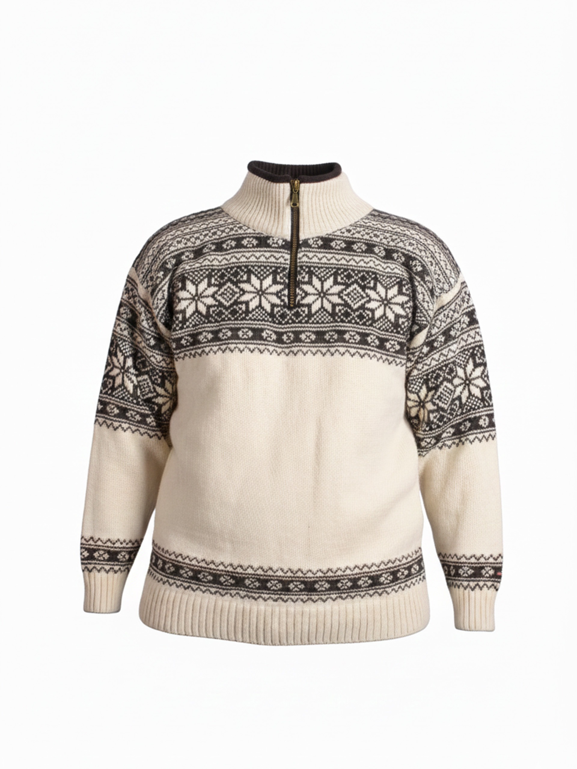 Hygge unisex genser m/zip - Offwhite