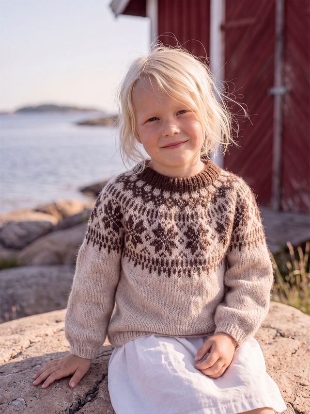 621MS-27 Chunky selbu tröja mini (Dream)