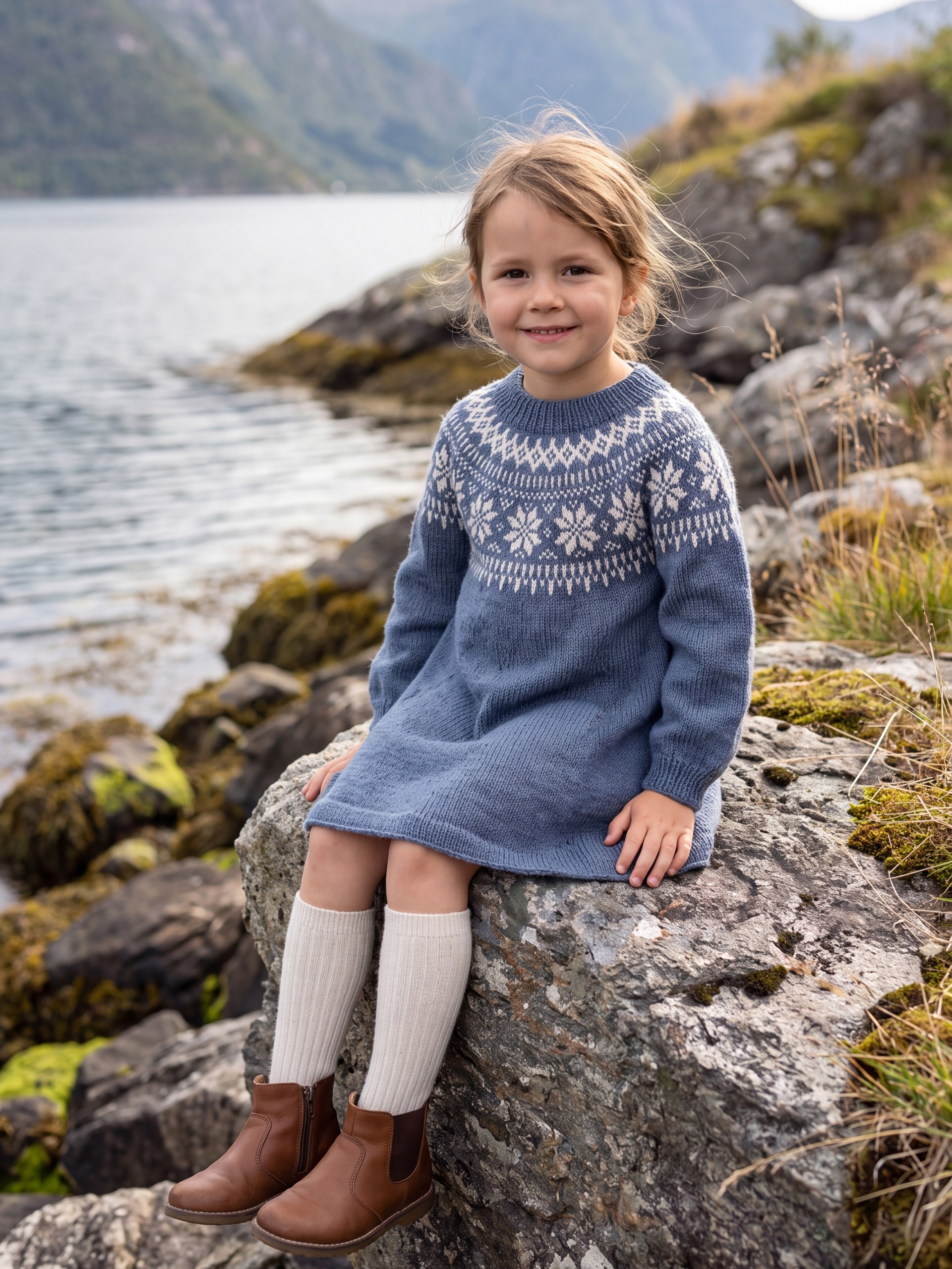 621MS-38d Chunky Selbu klänning (Stay)