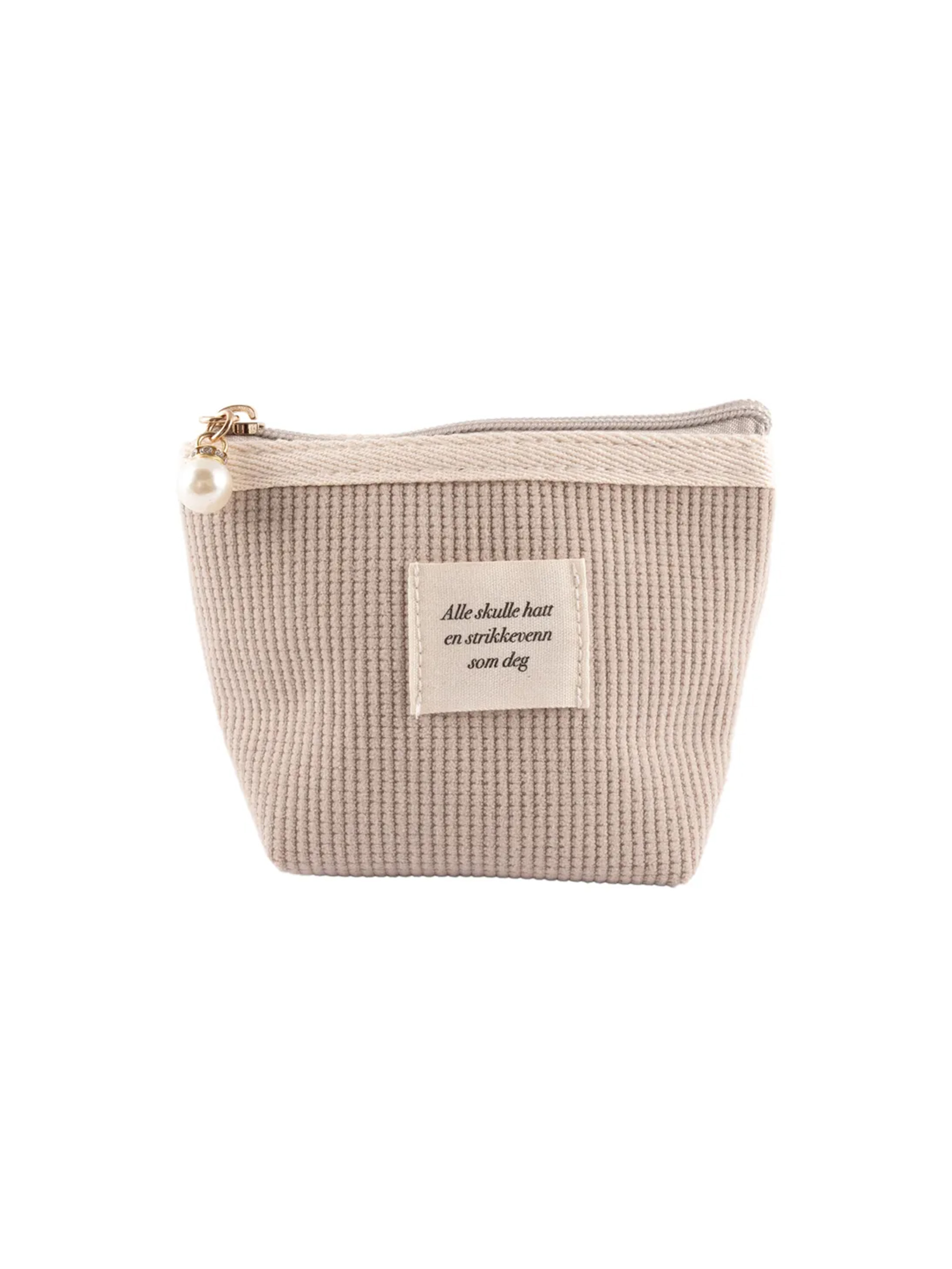 Strikkeveske - beige