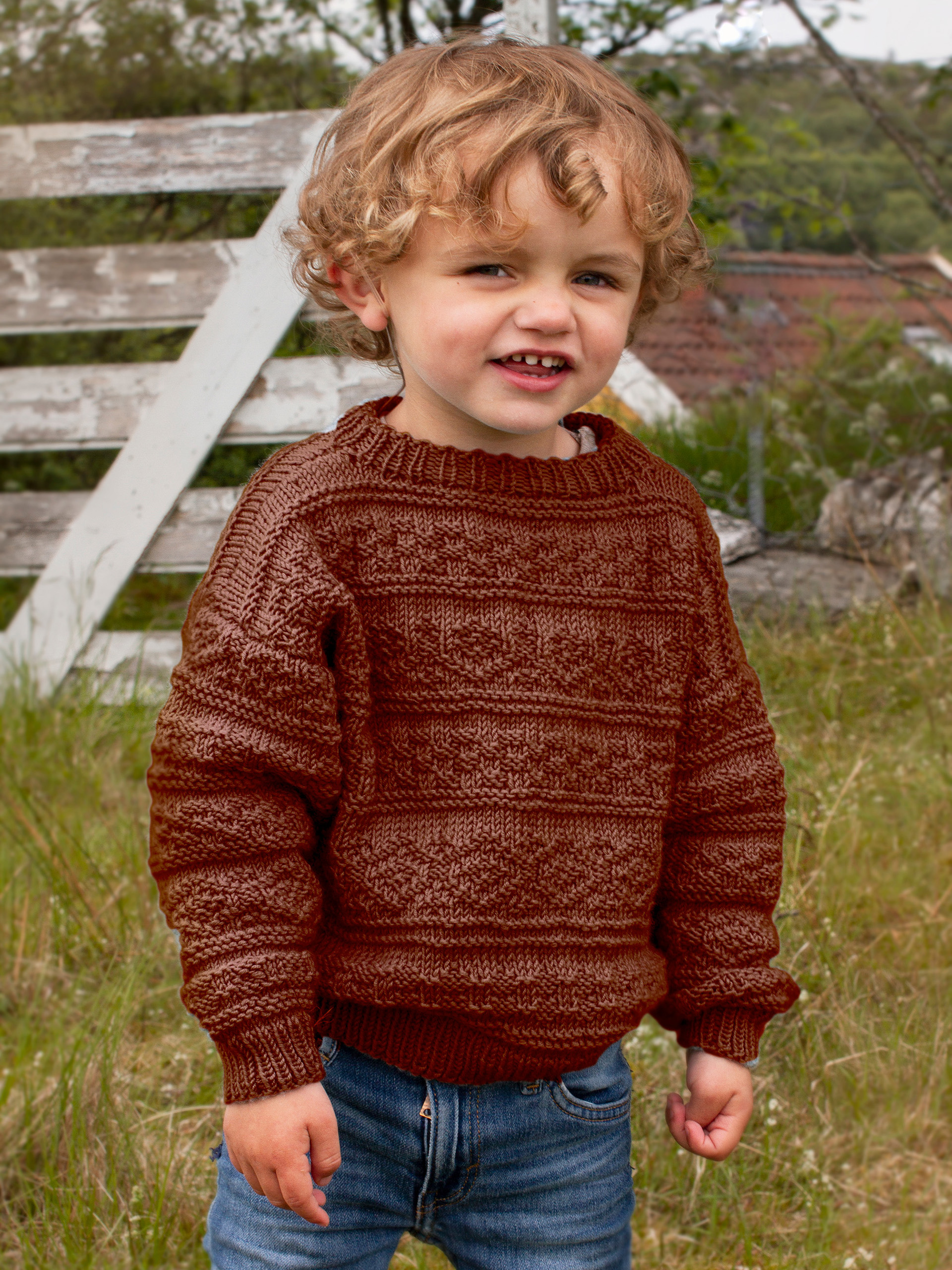 BILLIE genser rustbrun (Woolevo)