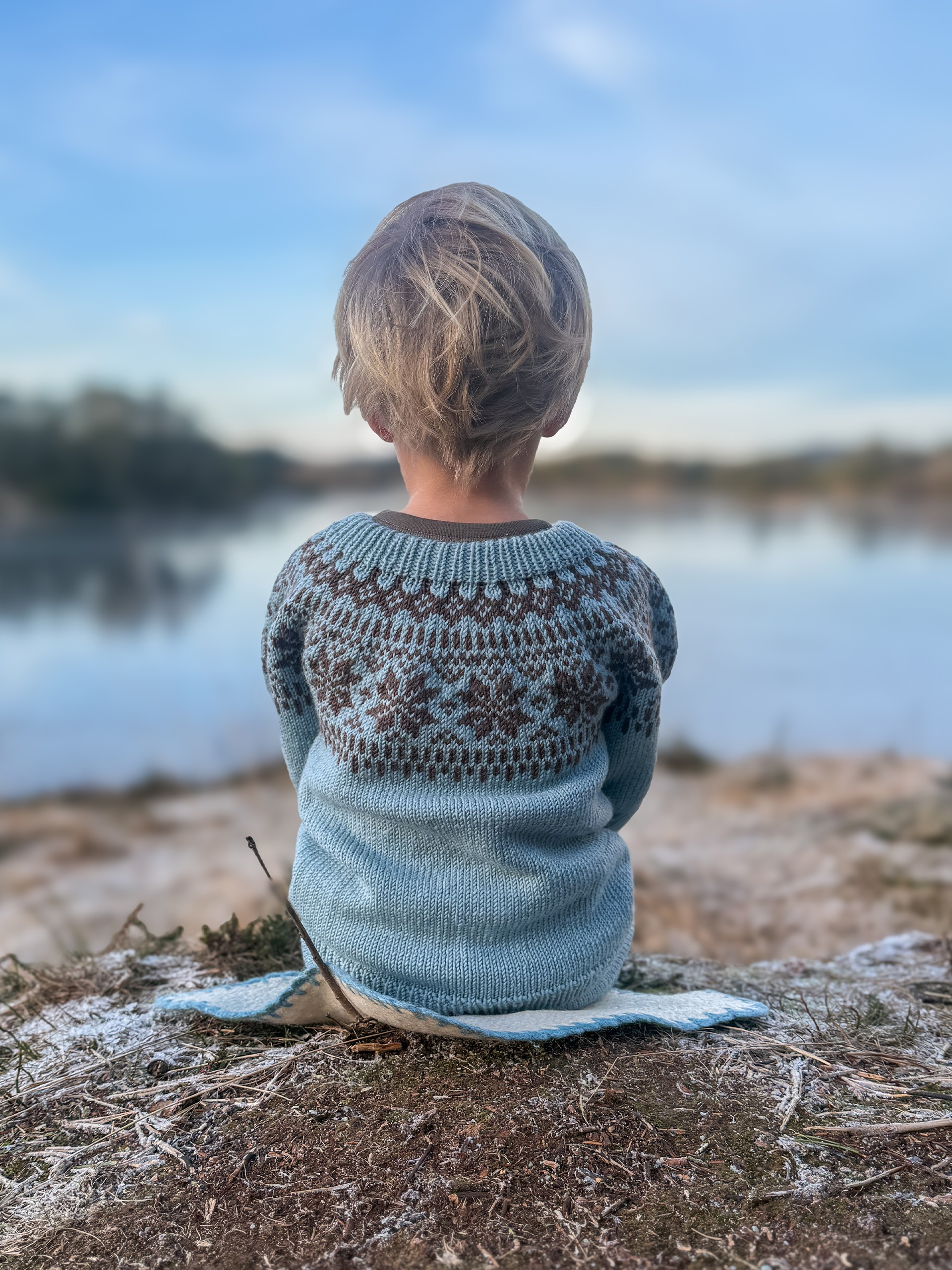 621MS-03a Chunky selbu tröja mini (Merinor)