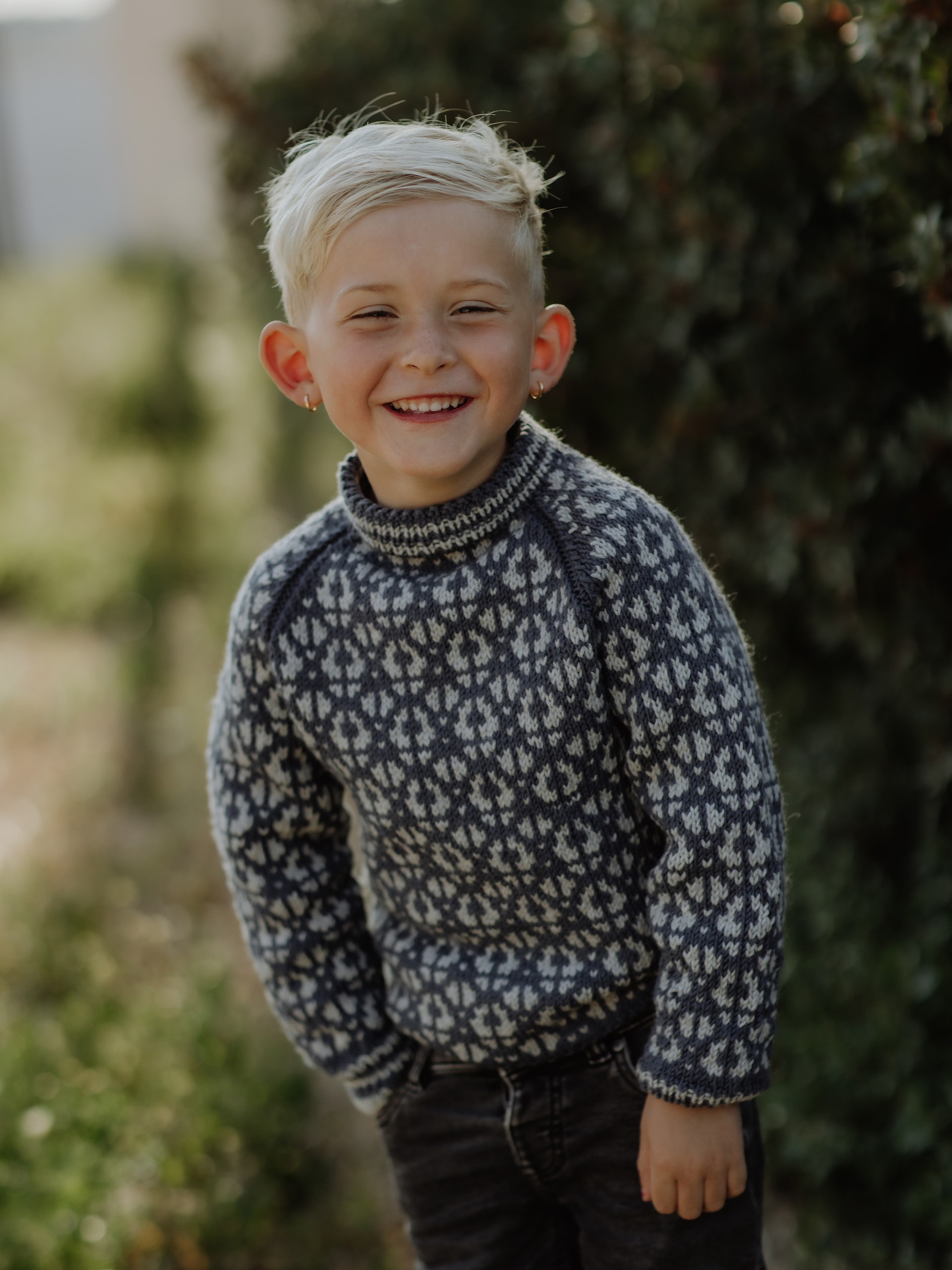 Flokk Mini tröja gråblå