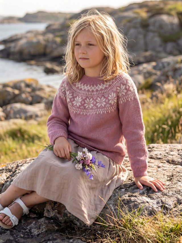 621MS-03 Chunky selbu tröja mini
