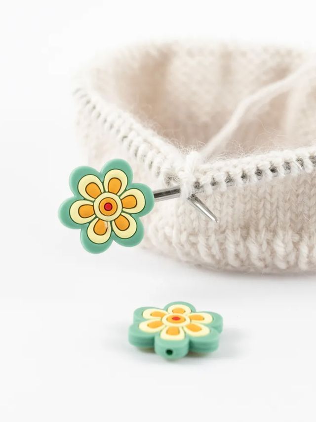 Maskestopper - turkis blomst