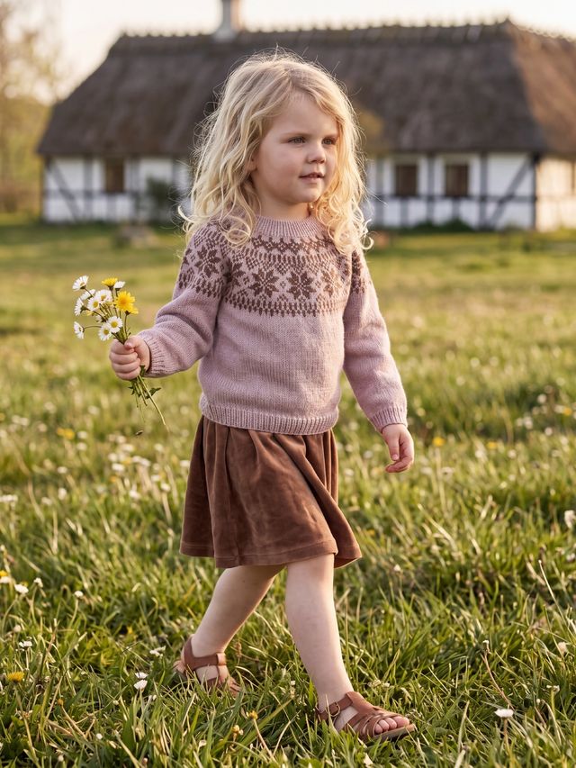621MS-03 Chunky selbu tröja mini