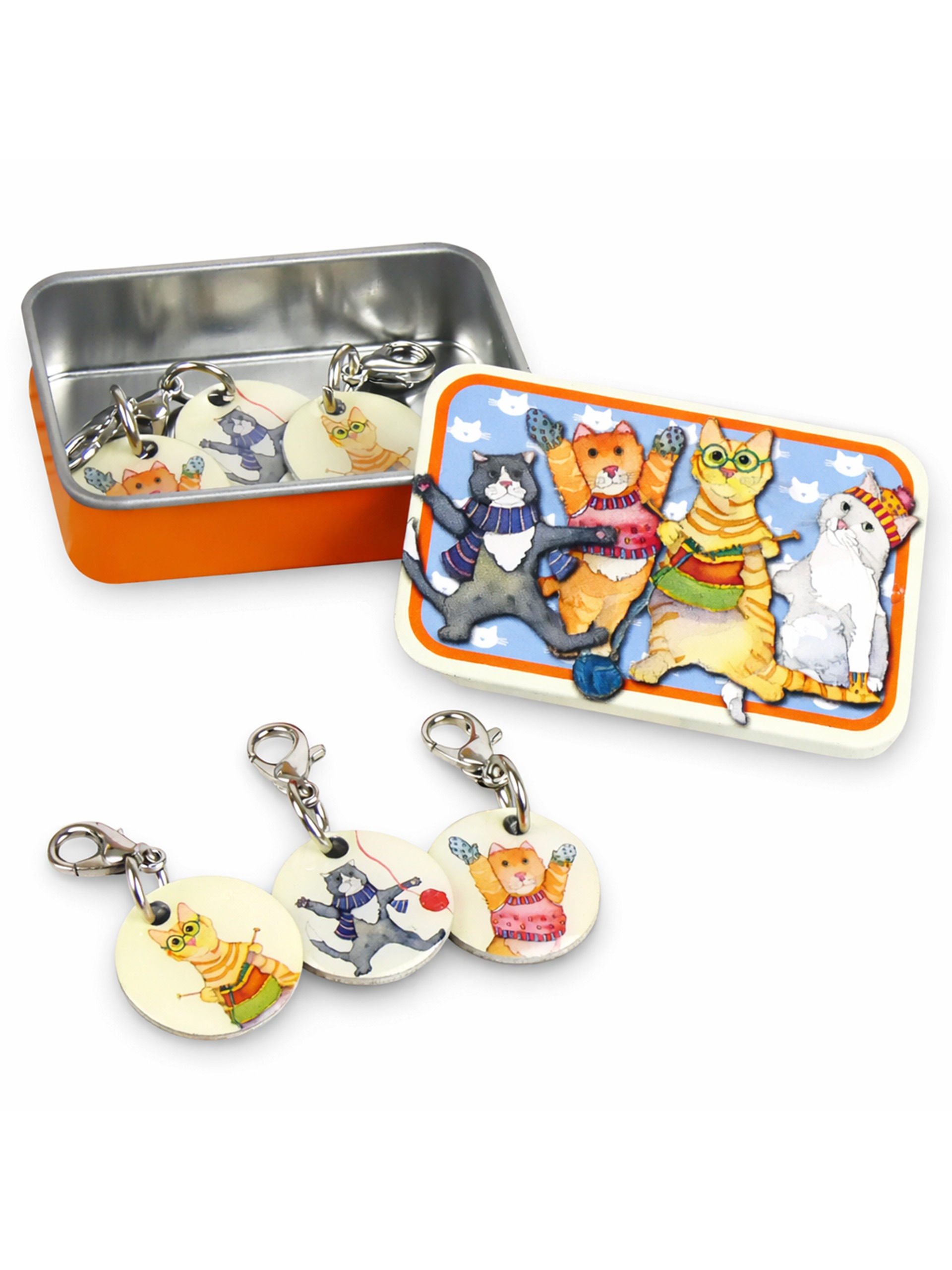 Maskmarkörer med plåtburk – Katter med vantar