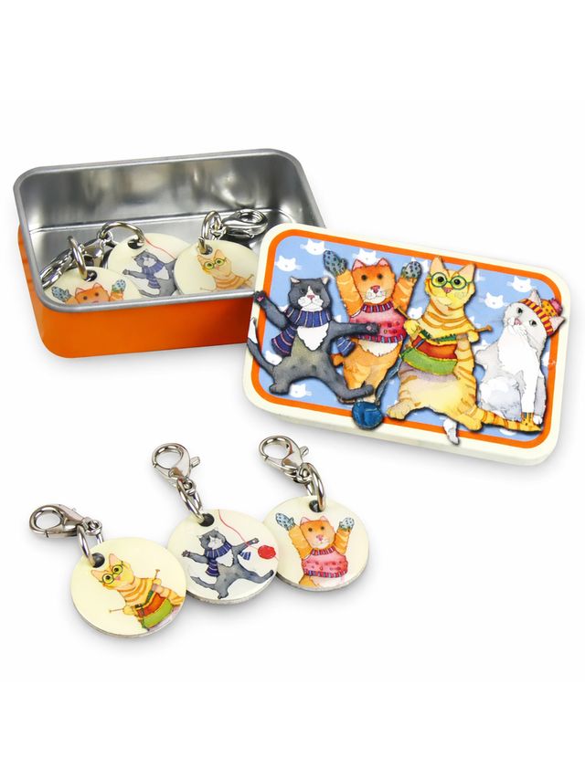 Maskmarkörer med plåtburk – Katter med vantar