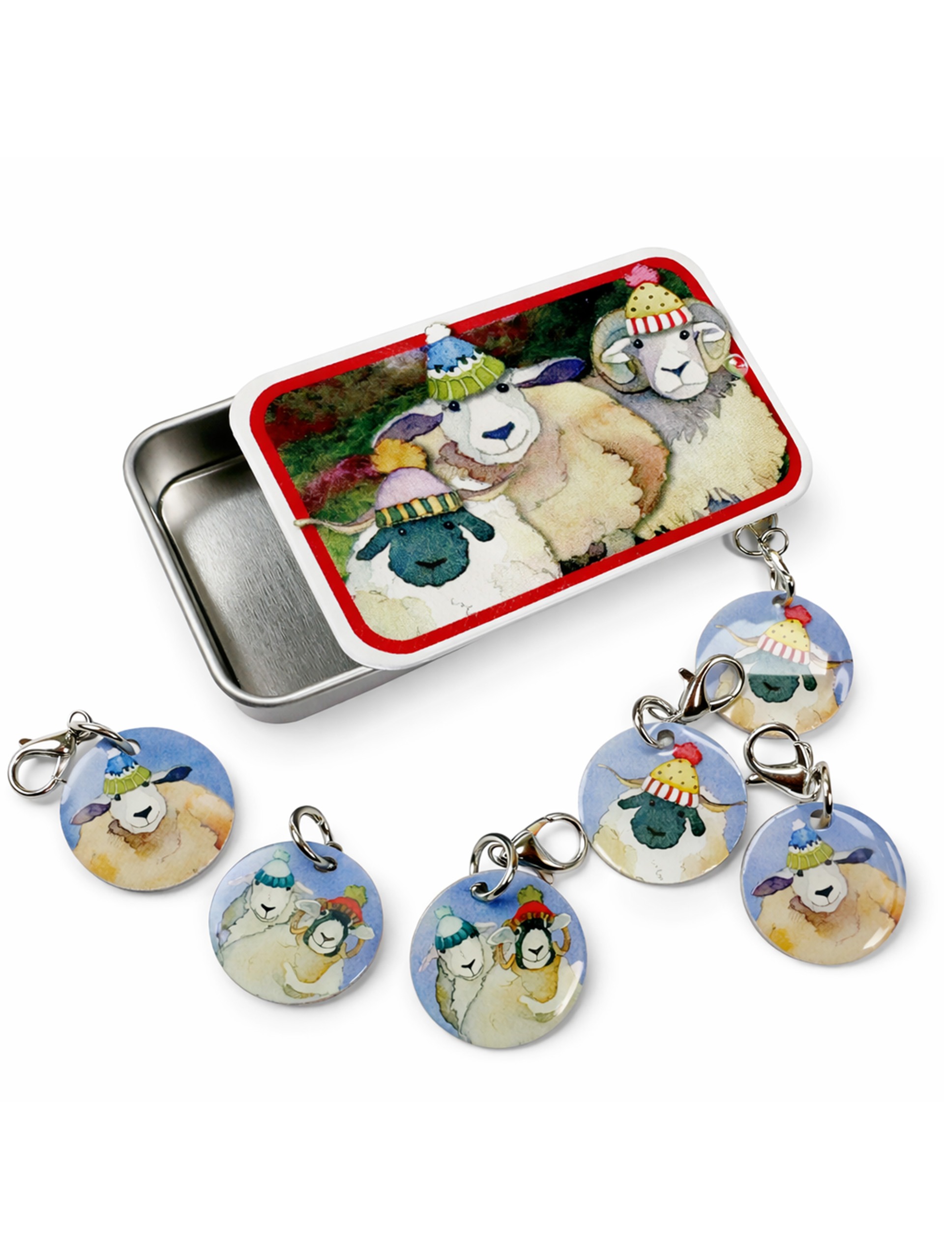 Maskmarkörer med plåtburk – Får med mössa