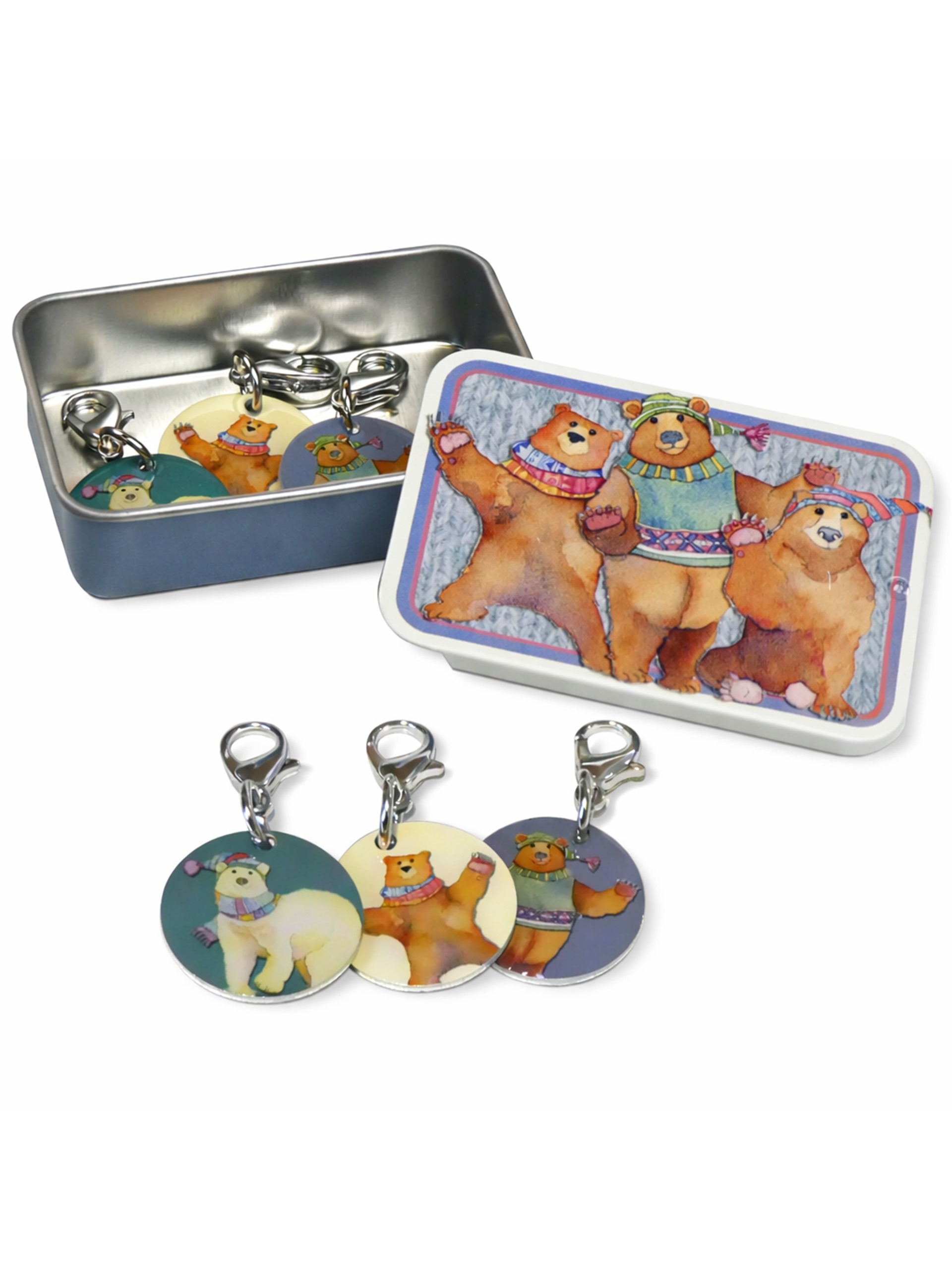 Maskmarkörer med plåtburk – Ullklädda björnar