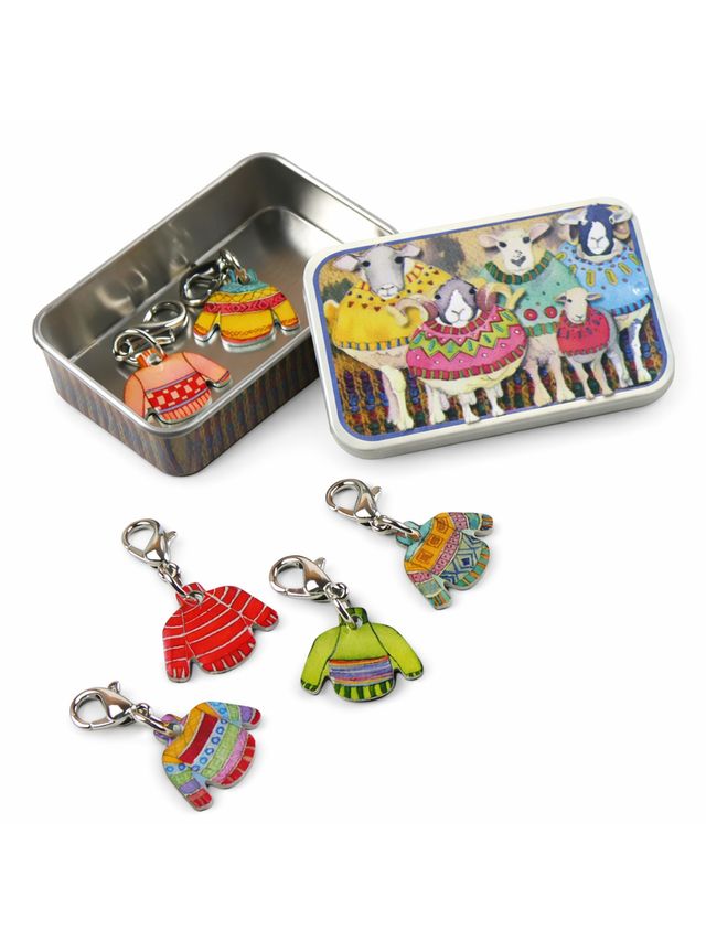 Maskmarkörer med plåtburk – Stickade tröjor