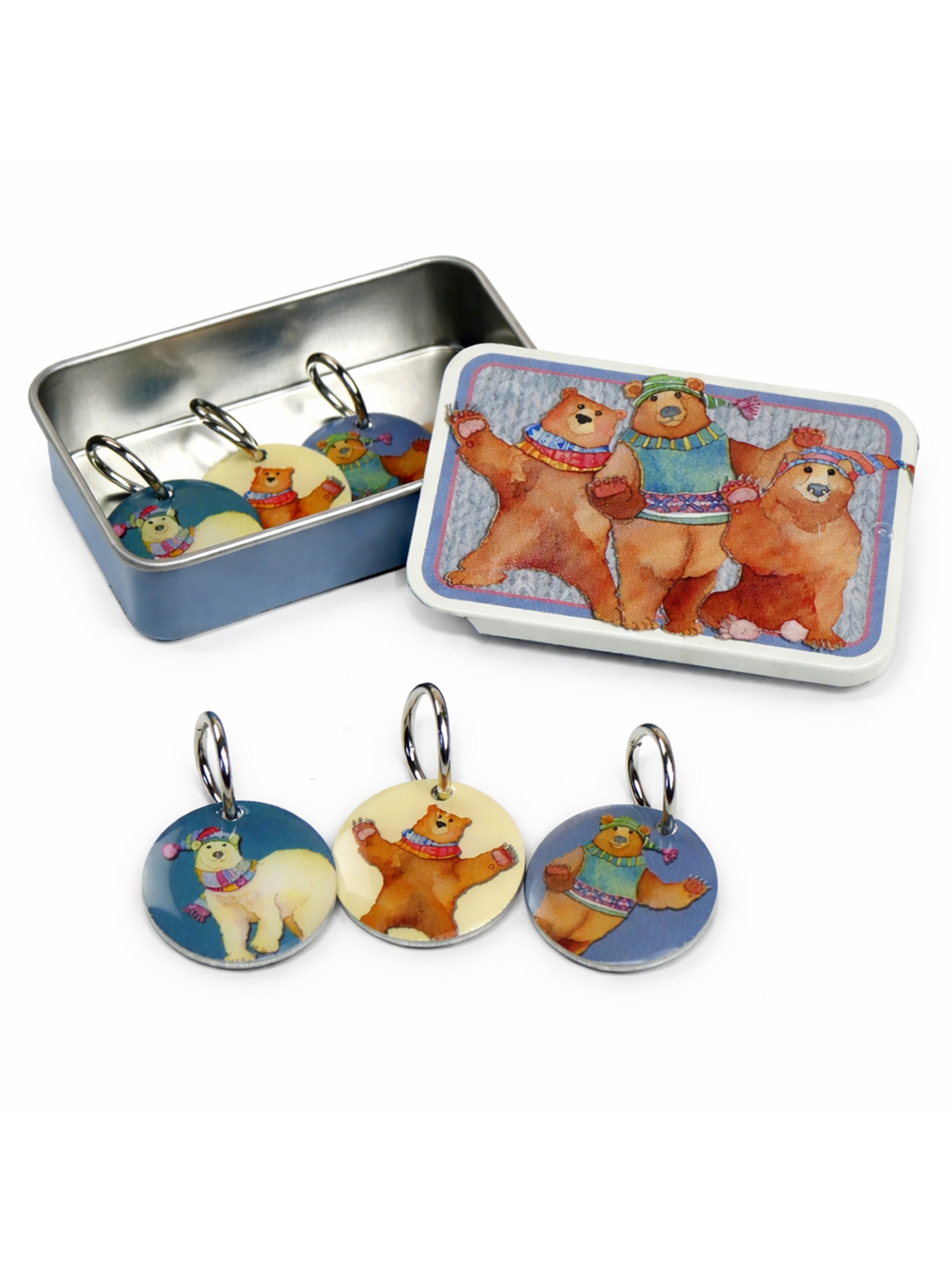 Maskmarkörer med plåtburk – Ullklädda björnar