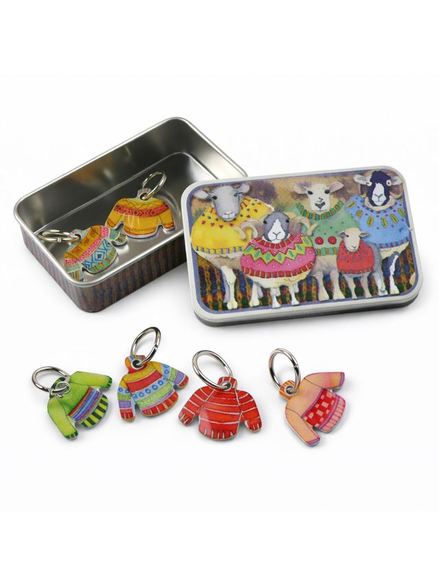 Maskmarkörer med plåtburk – Stickade tröjor