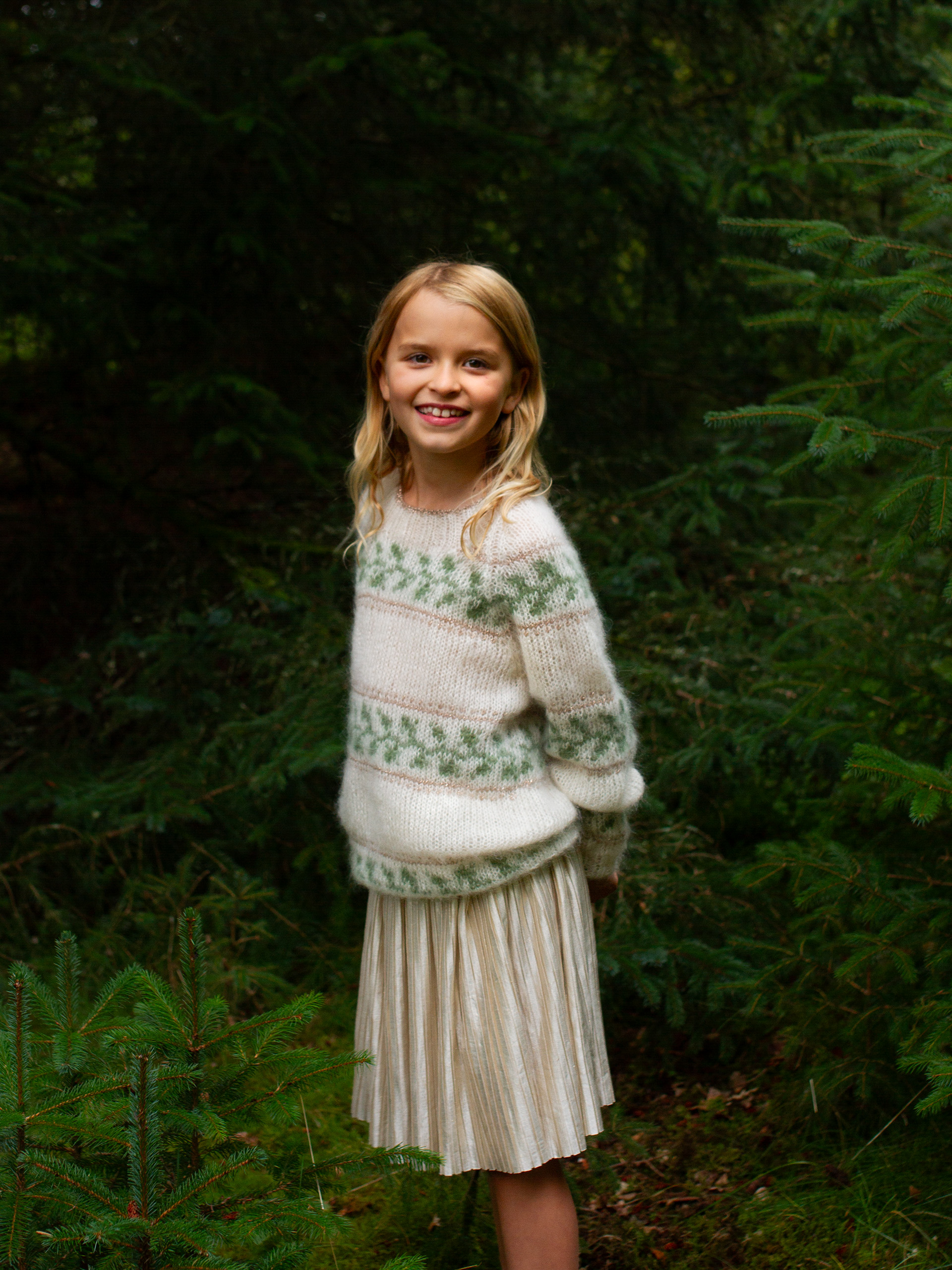 424K-16 WREATH sweater mini