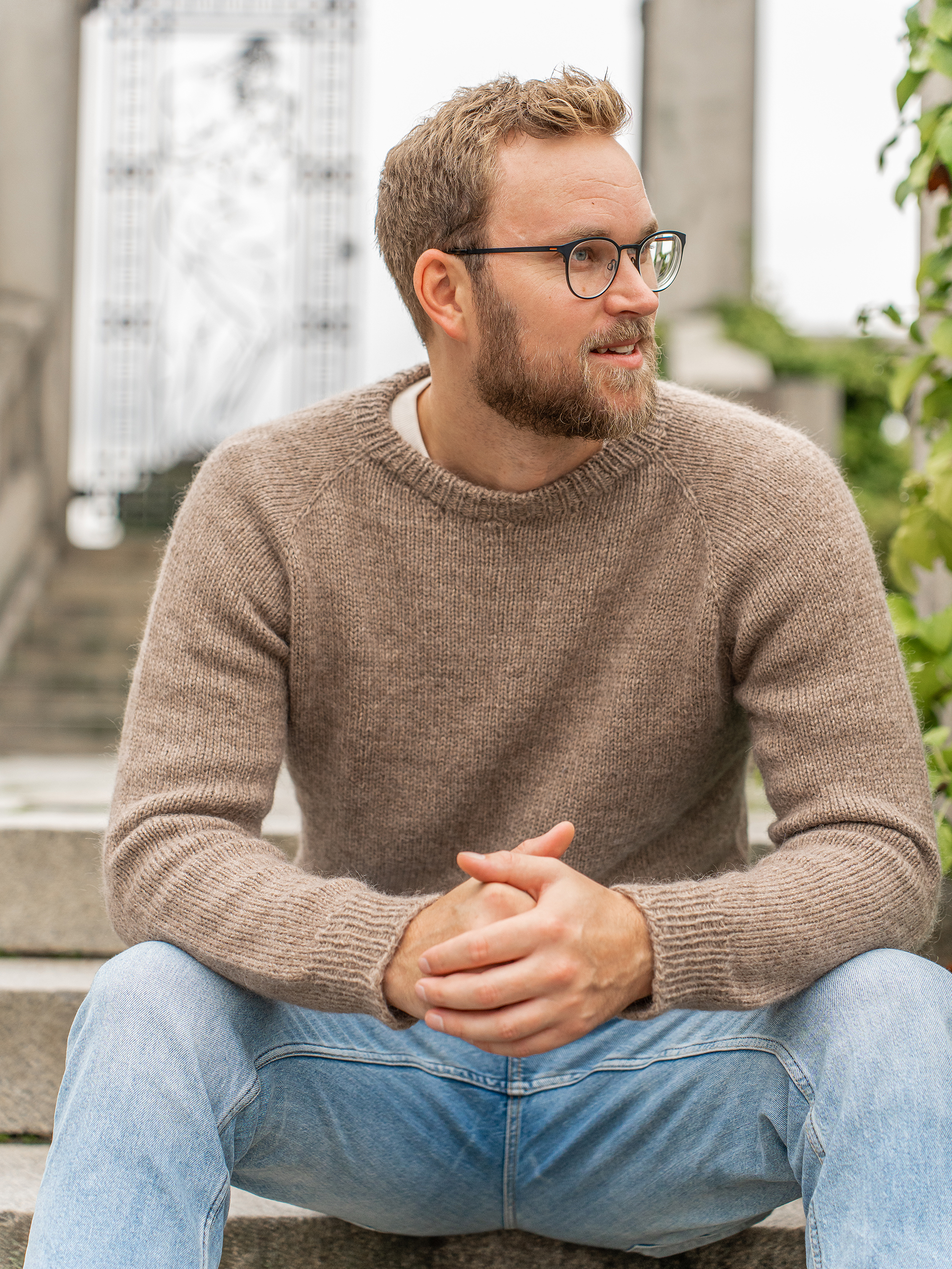 YOU sweater ljus brun