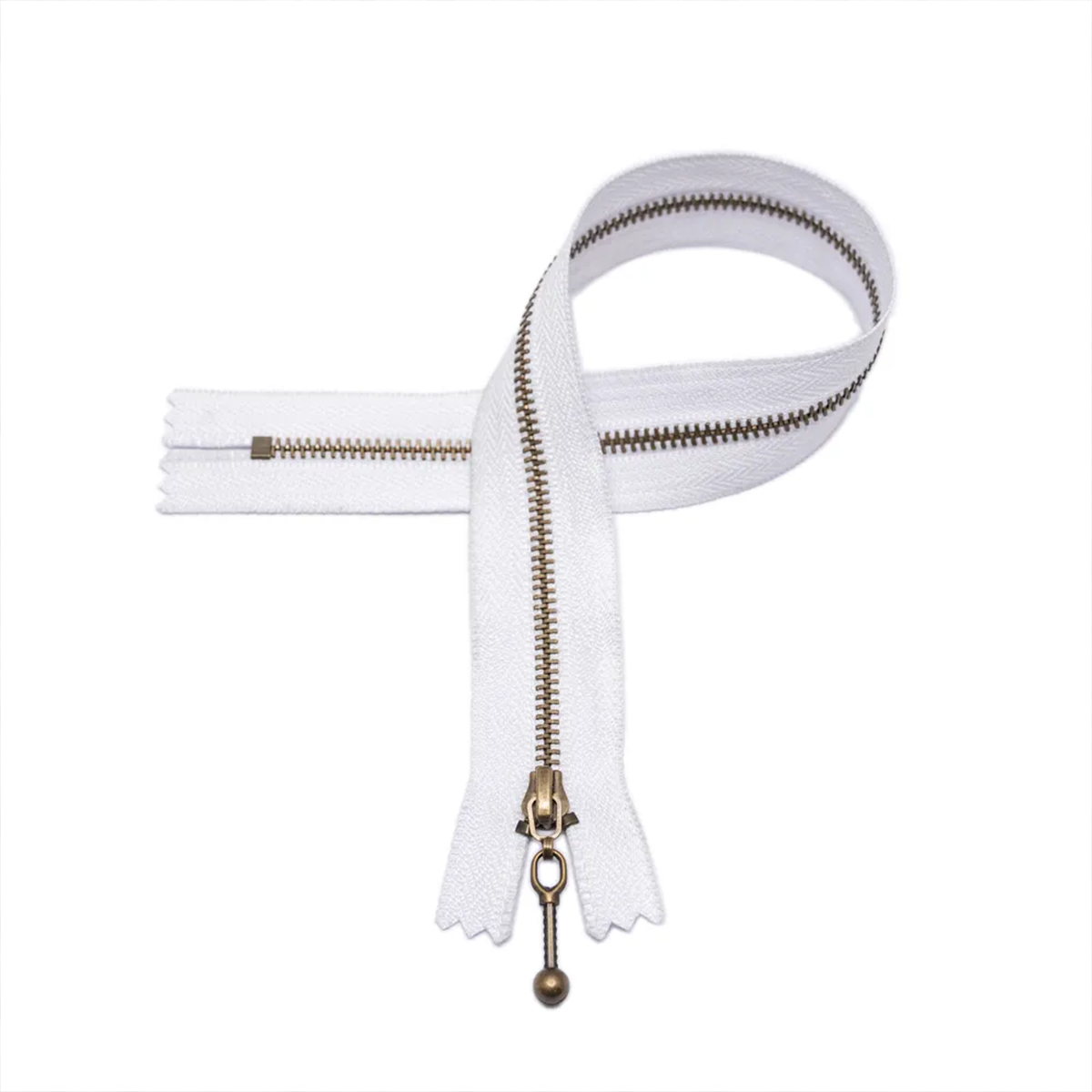 Glidelås - hvit - 25cm