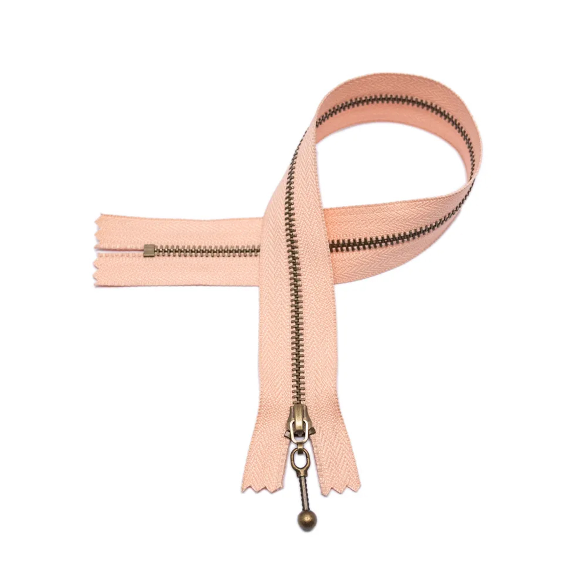 Glidelås - fersken - 18cm